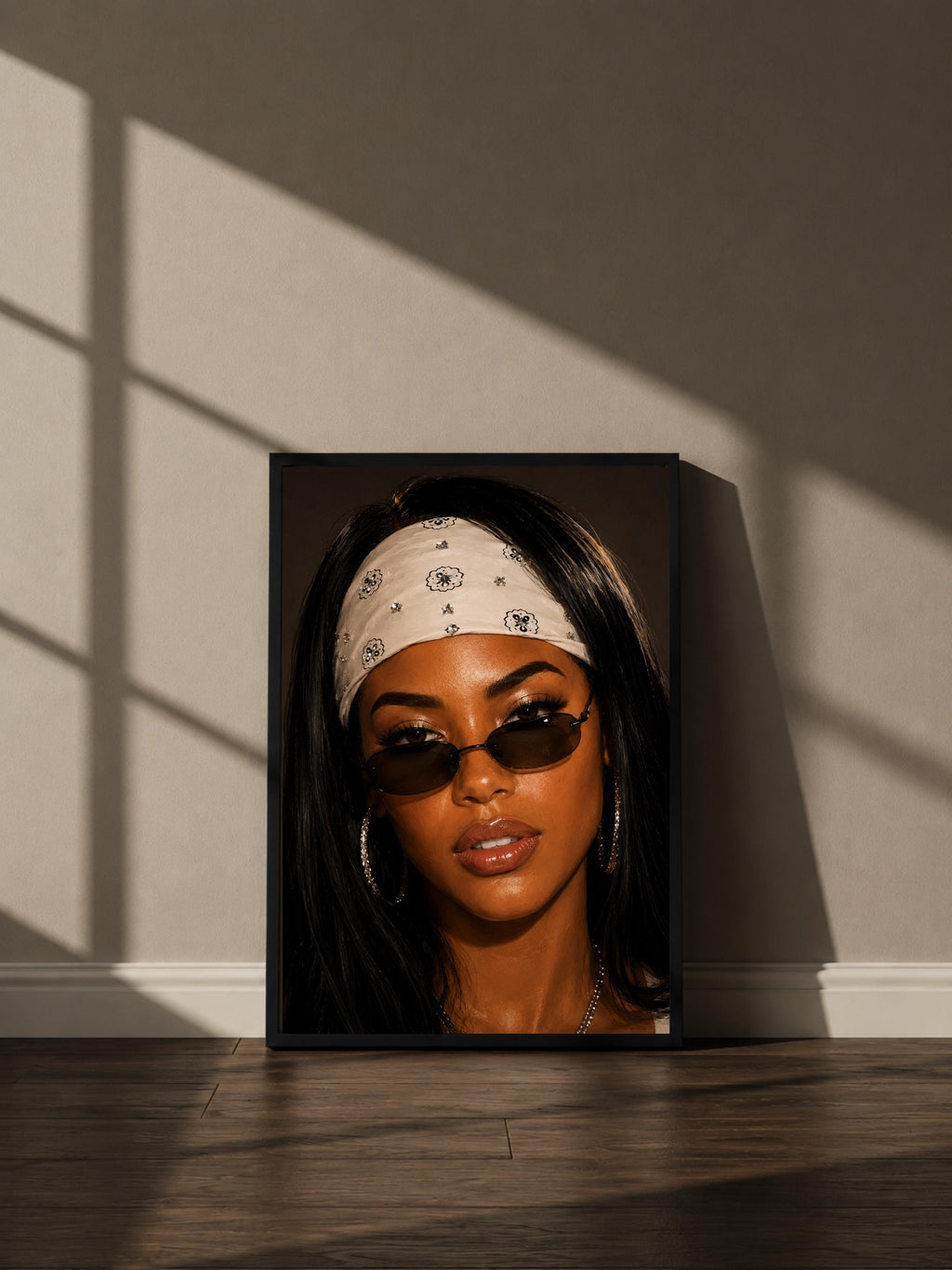 Wandbild - Aaliyah Illustration Wall Art Poster Frauen Femme Weiblichkeit Wanddeko Kunst für Wohnzimmer Schlafzimmer Print Pop Art Oldschool __etsy:8127237839