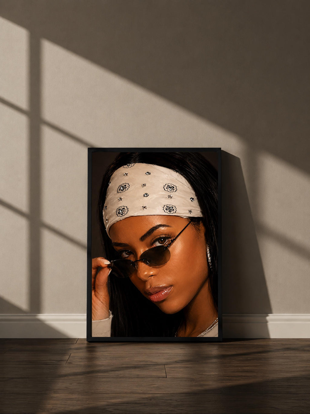 Wandbild - Aaliyah Illustration Wall Art Poster Frauen Femme Weiblichkeit Wanddeko Kunst für Wohnzimmer Schlafzimmer Print Pop Art Oldschool __etsy:8079319320