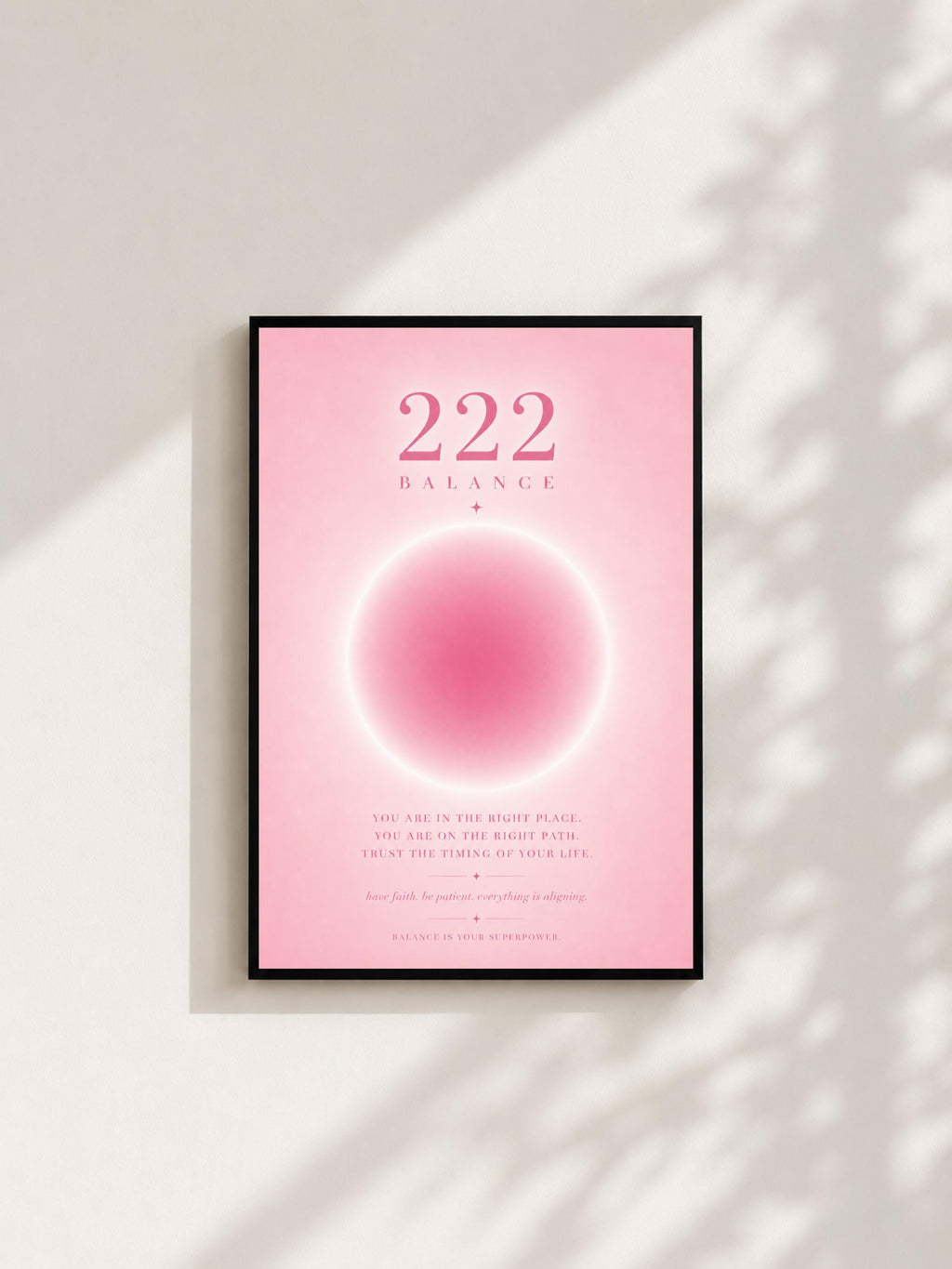 Wandbild - Angel Number 222 Minimalistisch Wanddekoration Frauen Femme Engelszahlen Manifestation Aura Poster Wall Art Decor spiritual __etsy:8154495993