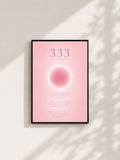 Wandbild - Angel Number 333 Minimalistisch Wanddekoration Frauen Femme Engelszahlen Manifestation Aura Poster Wall Art Decor spiritual __etsy:8106591072