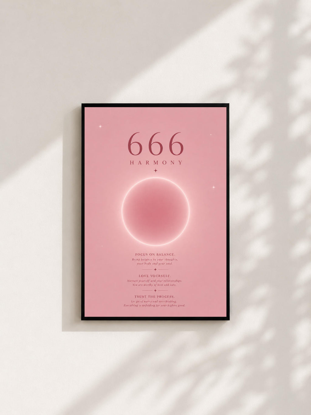 Wandbild - Angel Number 666 Minimalistisch Wanddekoration Frauen Femme Engelszahlen Manifestation Aura Poster Wall Art Decor spiritual __etsy:8106601840