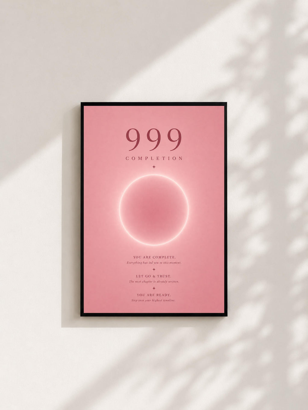 Wandbild - Angel Number 999 Minimalistisch Wanddekoration Frauen Femme Engelszahlen Manifestation Aura Poster Wall Art Decor spiritual __etsy:8106604966