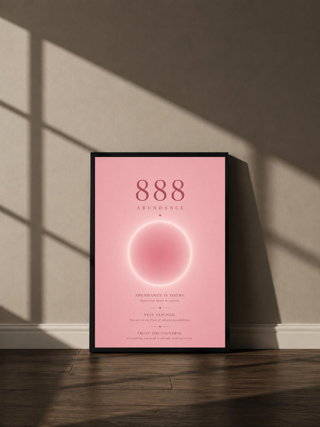 Wandbild - Angel Number 888 Minimalistisch Wanddekoration Frauen Femme Engelszahlen Manifestation Aura Poster Wall Art Decor spiritual __etsy:8154509931