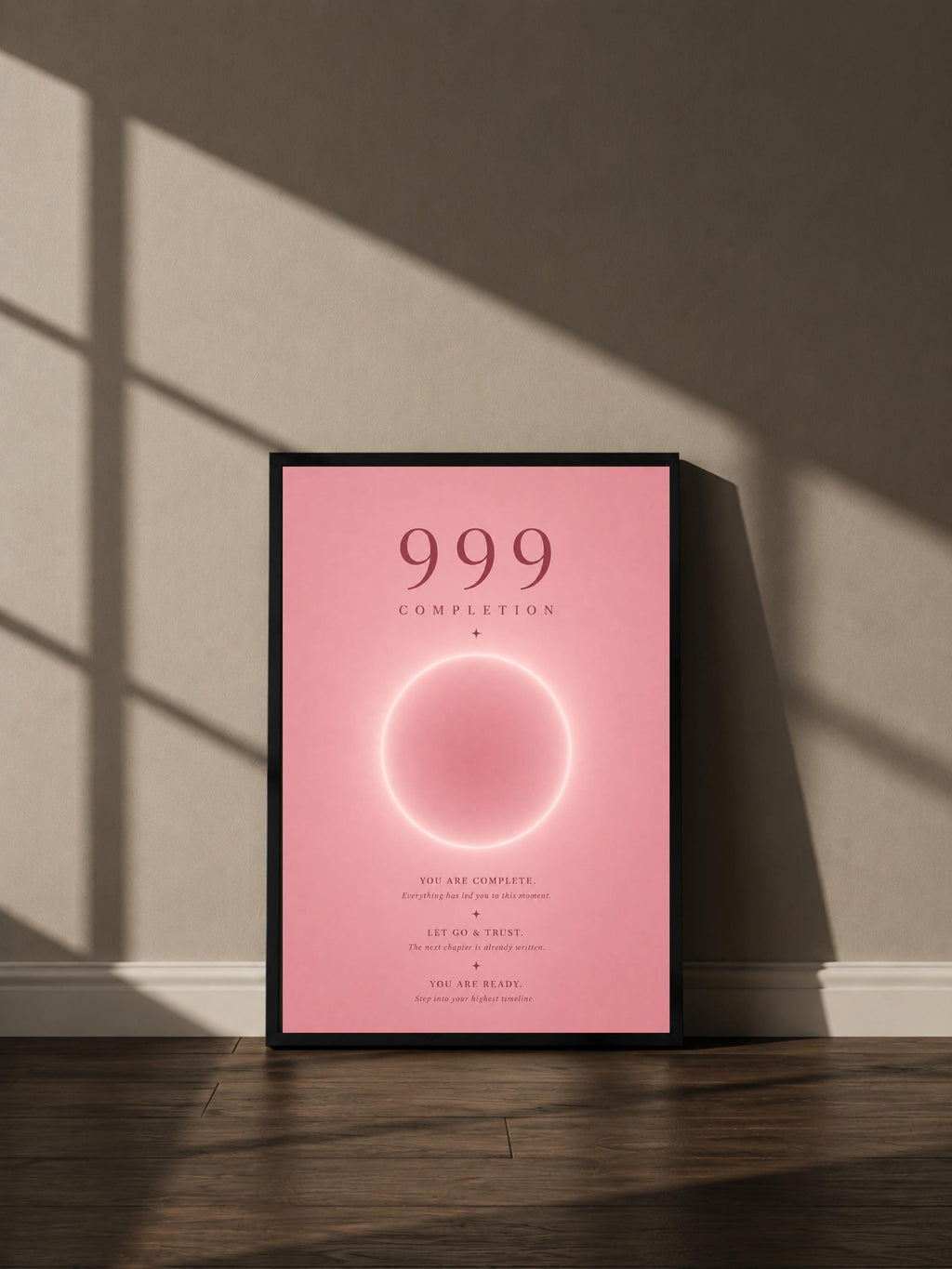 Wandbild - Angel Number 999 Minimalistisch Wanddekoration Frauen Femme Engelszahlen Manifestation Aura Poster Wall Art Decor spiritual __etsy:8106605154