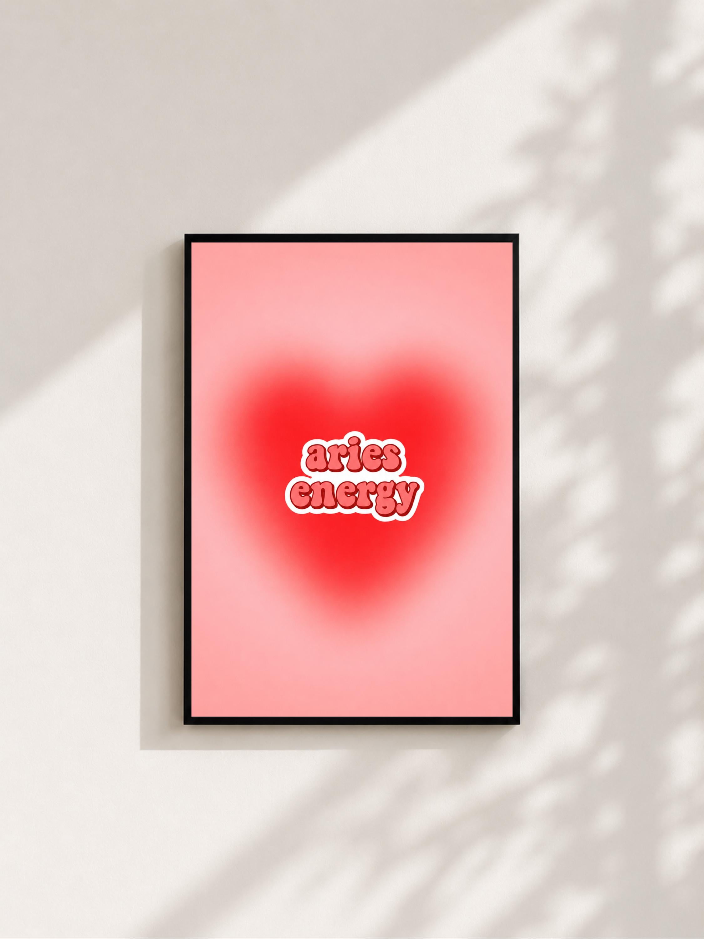 Wandbild - Aries Energy Sternzeichen Poster Wall Art Zodiac astrology Girl Frauen Wanddekoration Horoskop mystical Decor Aesthetic __etsy:8098778476