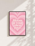 Wandbild - Bloom Poster Typografie Wall Art Inspirational Statement Coquette Frauen Aesthetic Girly Motivationsbilder Wanddeko Affirmation __etsy:8107719620