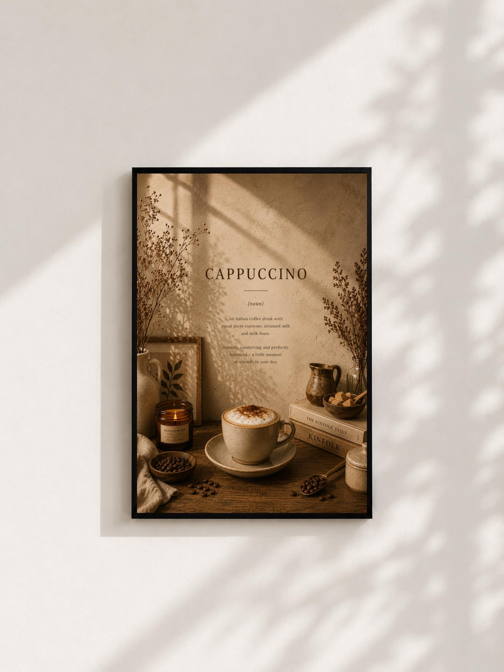 Wandbild - Cappuccino Coffee Poster Wall Art Küche Kaffee Guide Print Minimalistisch Illustration Cafe Deko Wanddeko Urban Dekoration __etsy:8108047844