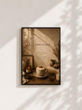 Wandbild - Cappuccino Coffee Poster Wall Art Küche Kaffee Guide Print Minimalistisch Illustration Cafe Deko Wanddeko Urban Dekoration __etsy:8108047844