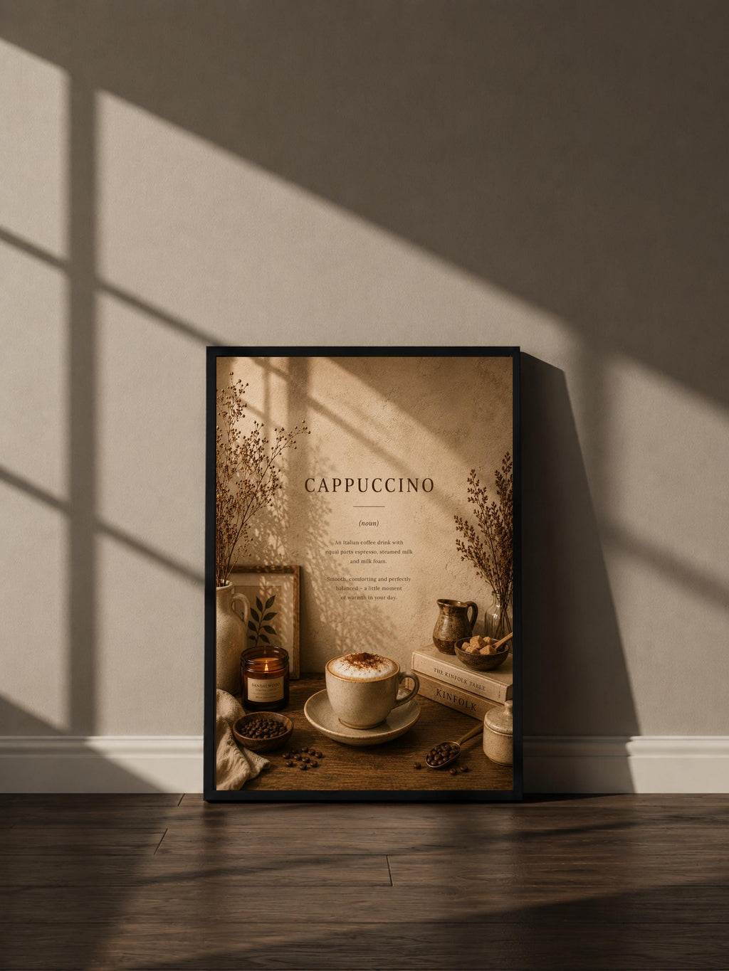 Wandbild - Cappuccino Coffee Poster Wall Art Küche Kaffee Guide Print Minimalistisch Illustration Cafe Deko Wanddeko Urban Dekoration __etsy:8155953347