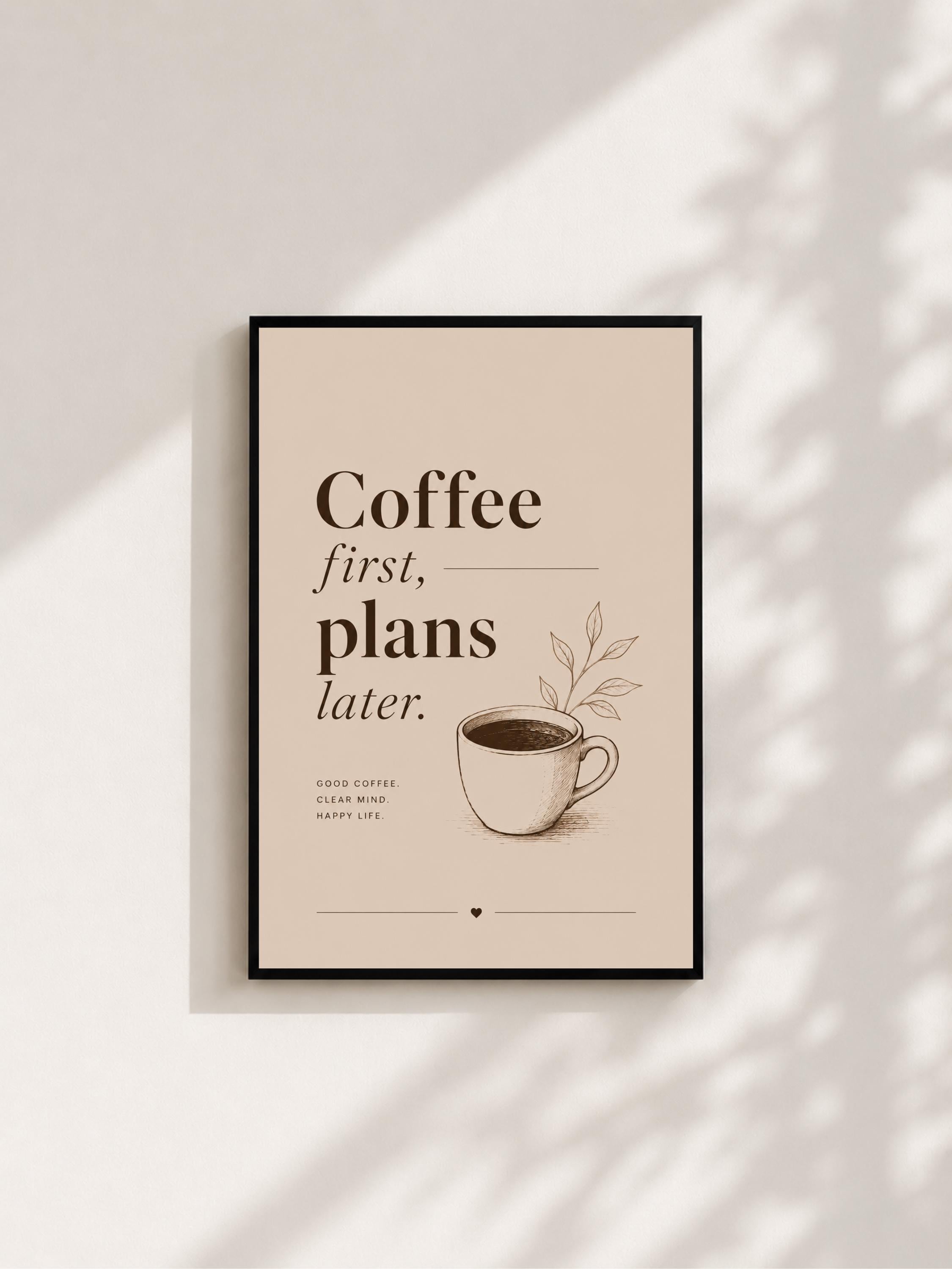 Wandbild - Coffee Poster Wall Art Küche Kaffee Guide Print Minimalistisch Illustration Cafe Deko Wanddeko Urban Dekoration __etsy:8108784122