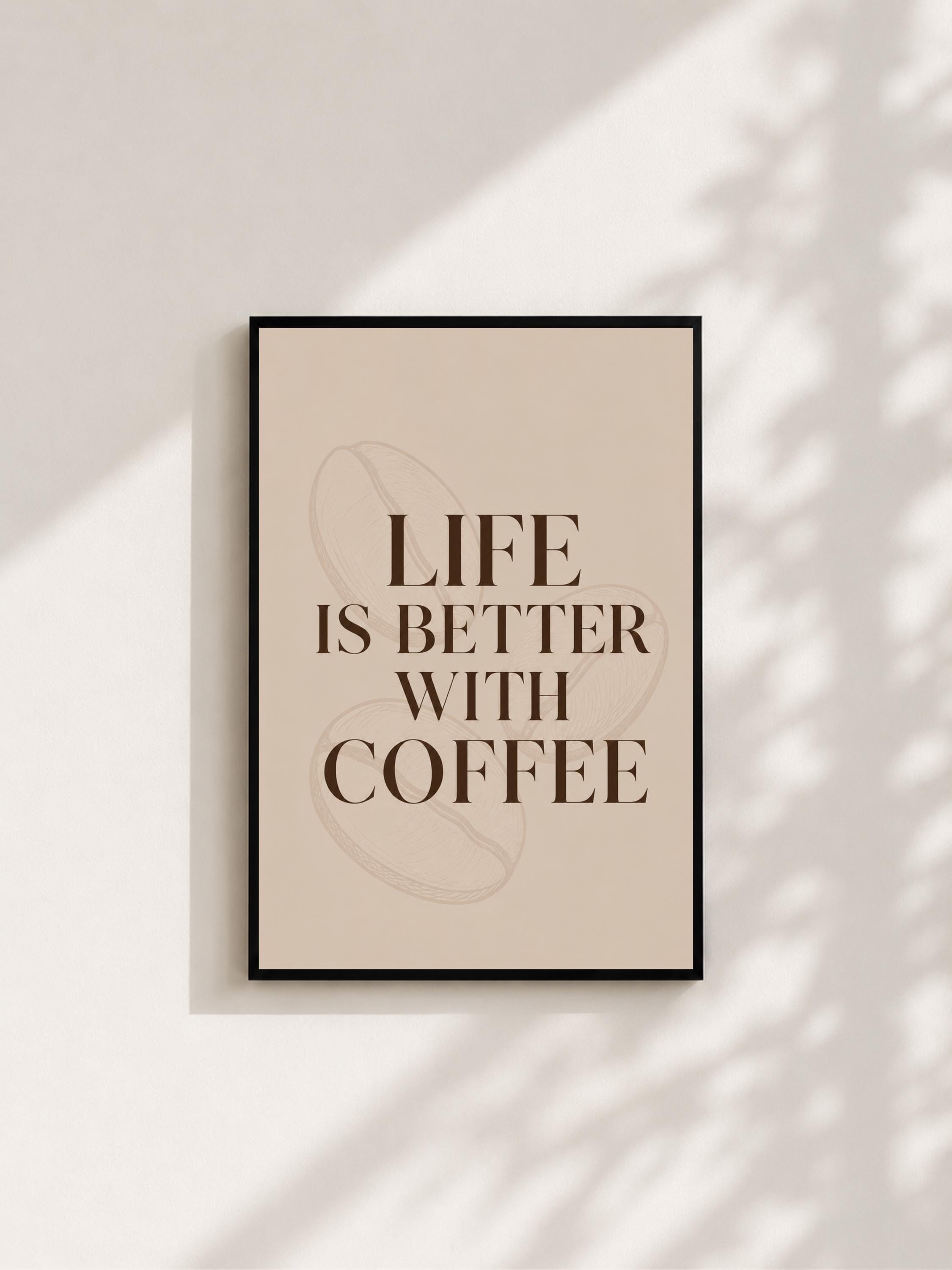 Wandbild - Coffee Poster Wall Art Küche Kaffee Guide Print Minimalistisch Illustration Cafe Deko Wanddeko Urban Dekoration __etsy:8108774374