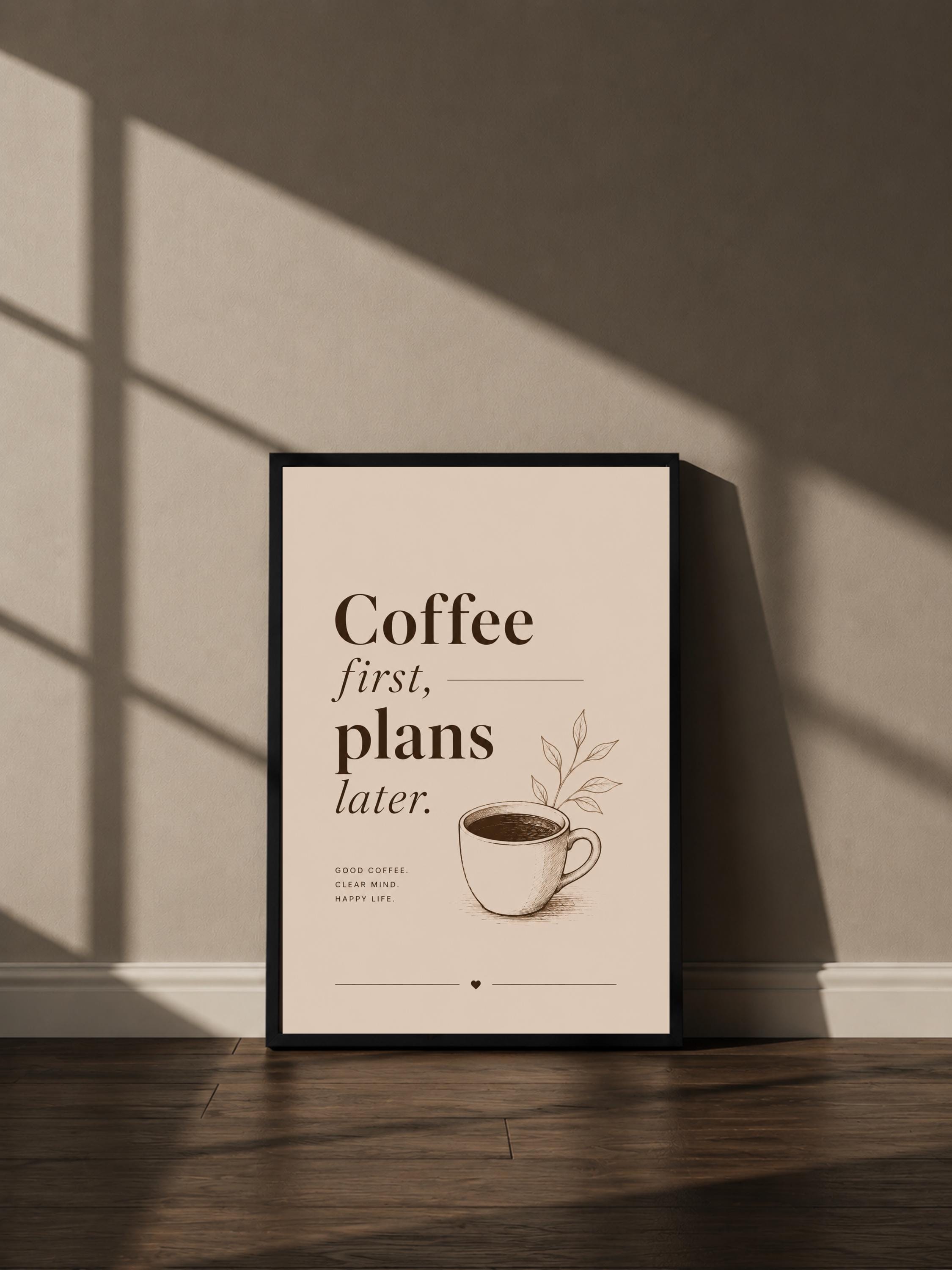 Wandbild - Coffee Poster Wall Art Küche Kaffee Guide Print Minimalistisch Illustration Cafe Deko Wanddeko Urban Dekoration __etsy:8156689223