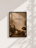 Wandbild - Espresso Coffee Poster Wall Art Küche Kaffee Guide Print Minimalistisch Illustration Cafe Deko Wanddeko Urban Dekoration __etsy:8155948593