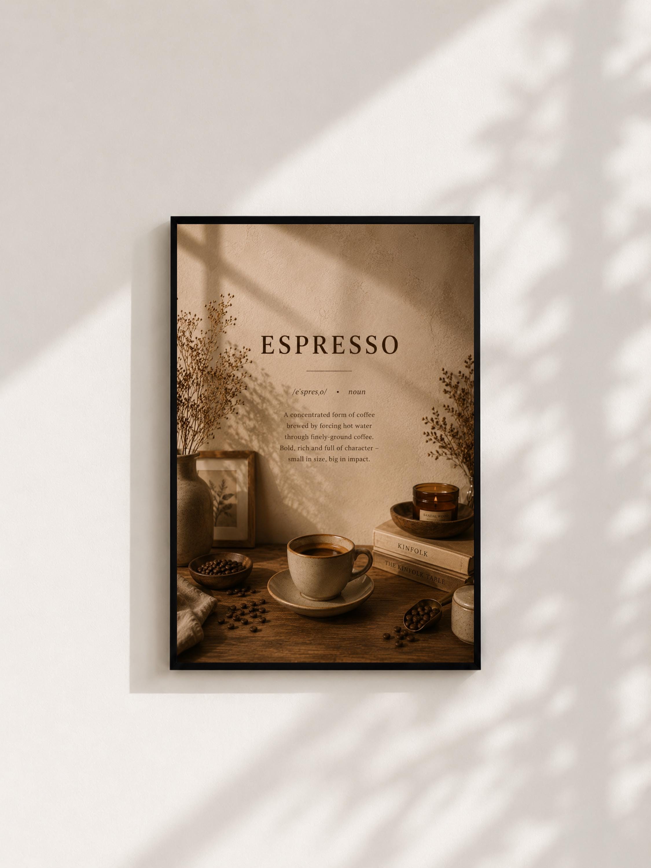 Wandbild - Espresso Coffee Poster Wall Art Küche Kaffee Guide Print Minimalistisch Illustration Cafe Deko Wanddeko Urban Dekoration __etsy:8155948593