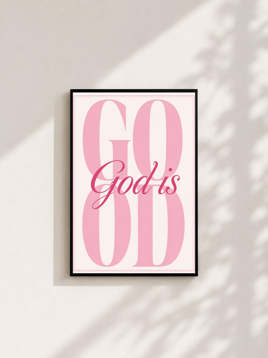 Wandbild - God Quote Poster Typografie Wall Art Inspirational Statement Coquette Frauen Aesthetic Girly Motivationsbilder Wanddekoration __etsy:8107665114