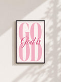 Wandbild - God Quote Poster Typografie Wall Art Inspirational Statement Coquette Frauen Aesthetic Girly Motivationsbilder Wanddekoration __etsy:8107665114