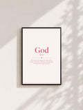 Wandbild - God Quote Poster Typografie Wall Art Inspirational Statement Coquette Frauen Aesthetic Girly Motivationsbilder Wanddekoration __etsy:8155571647