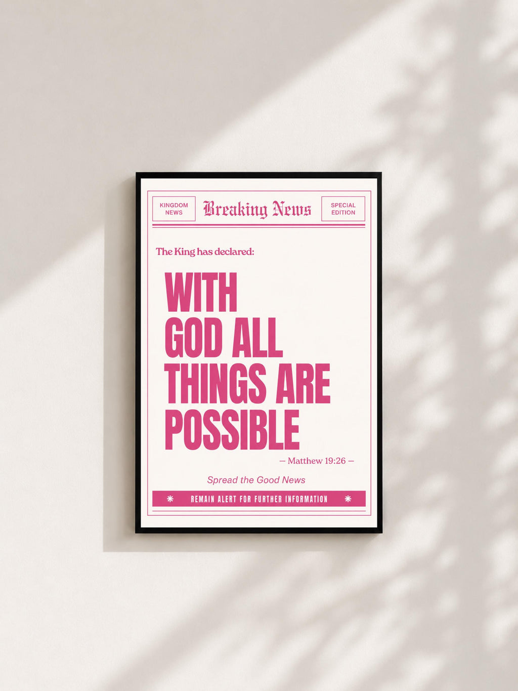 Wandbild - God Quote Poster Typografie Wall Art Inspirational Statement Coquette Frauen Aesthetic Girly Motivationsbilder Wanddekoration __etsy:8155559967