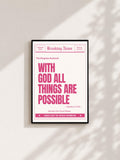 Wandbild - God Quote Poster Typografie Wall Art Inspirational Statement Coquette Frauen Aesthetic Girly Motivationsbilder Wanddekoration __etsy:8155559967