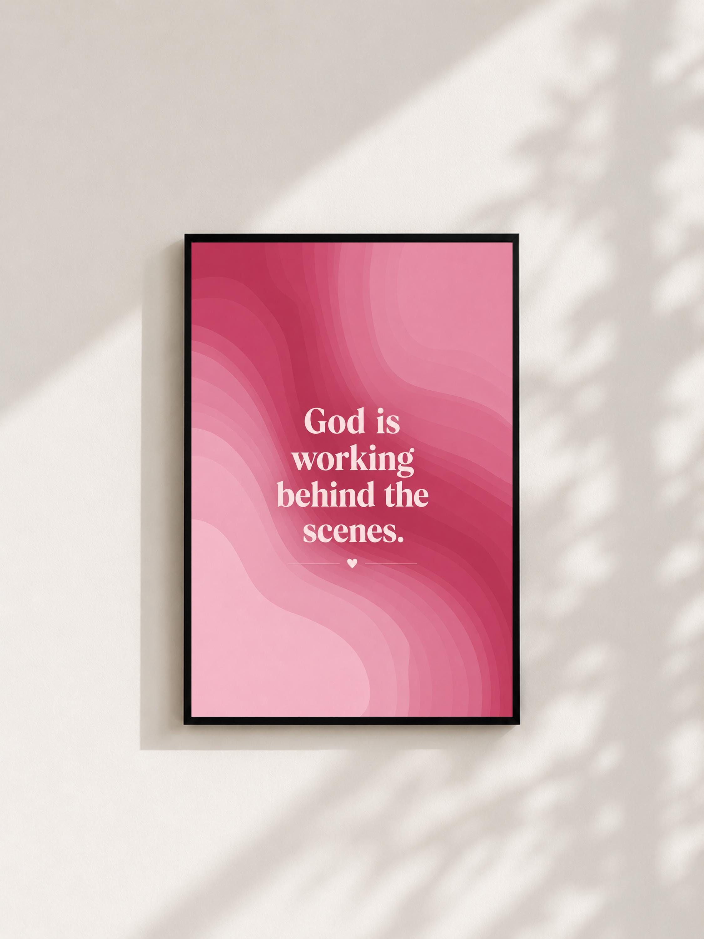 Wandbild - God Quote Poster Typografie Wall Art Inspirational Statement Coquette Frauen Aesthetic Girly Motivationsbilder Wanddekoration __etsy:8107673490