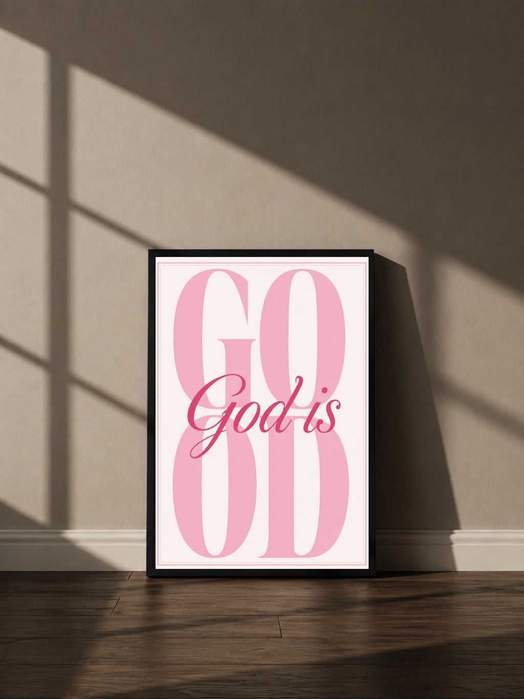 Wandbild - God Quote Poster Typografie Wall Art Inspirational Statement Coquette Frauen Aesthetic Girly Motivationsbilder Wanddekoration __etsy:8155569415