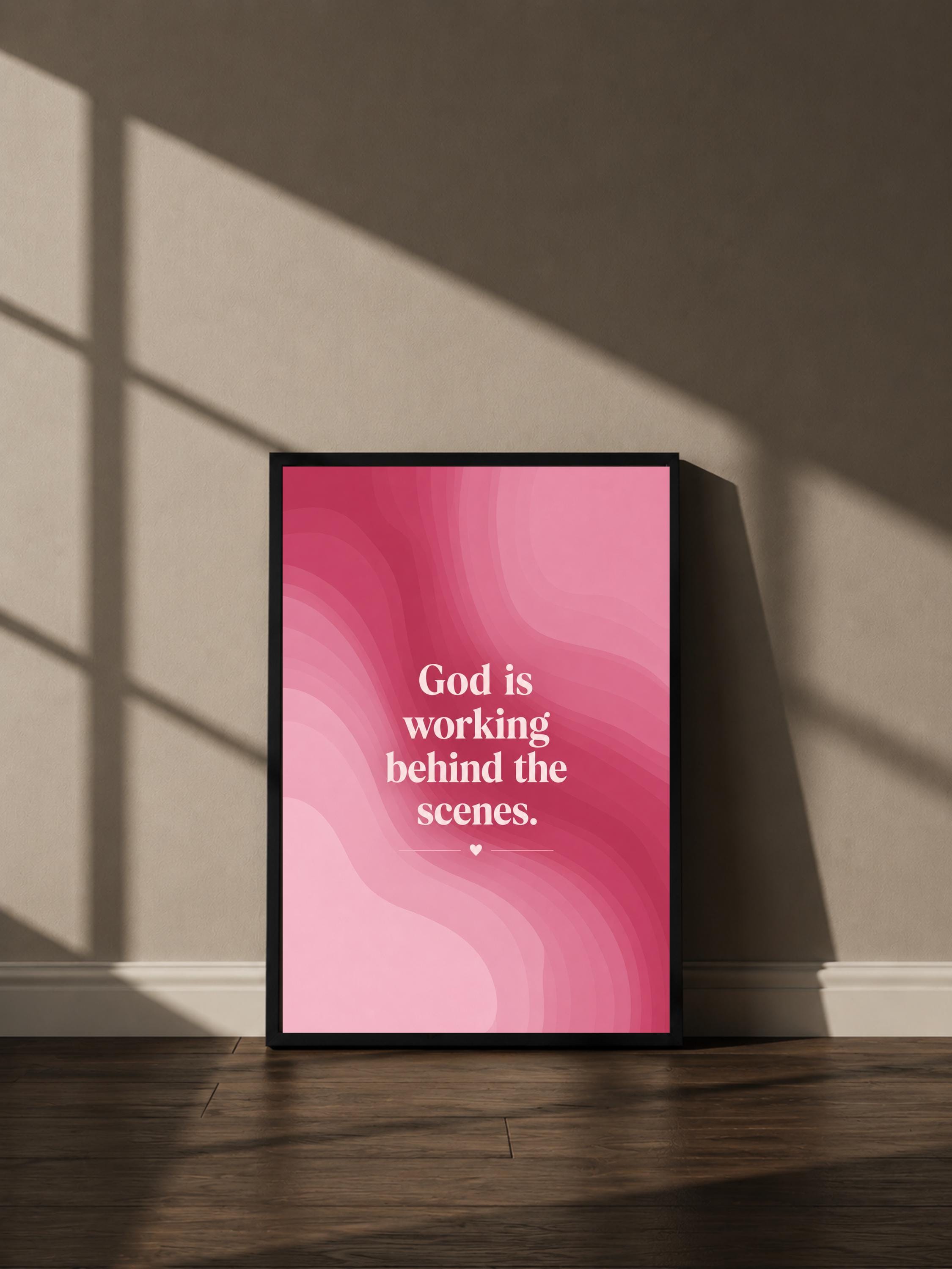 Wandbild - God Quote Poster Typografie Wall Art Inspirational Statement Coquette Frauen Aesthetic Girly Motivationsbilder Wanddekoration __etsy:8155578315