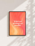 Wandbild - God Quote Typografie Wall Art Inspirational Statement Coquette Frauen Aesthetic Girly Motivationsbilder Wanddekoration __etsy:8155588385