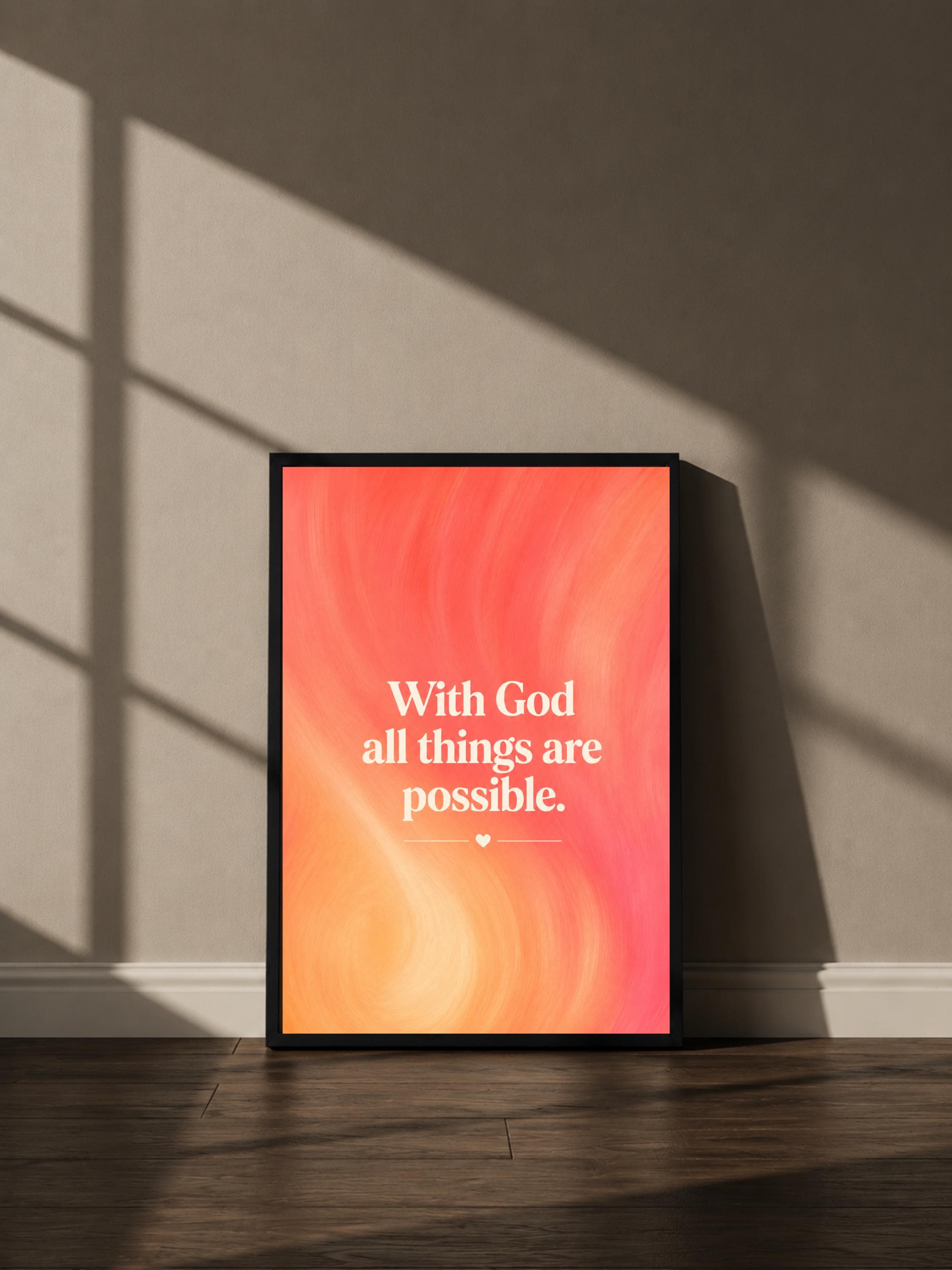 Wandbild - God Quote Typografie Wall Art Inspirational Statement Coquette Frauen Aesthetic Girly Motivationsbilder Wanddekoration __etsy:8155588259