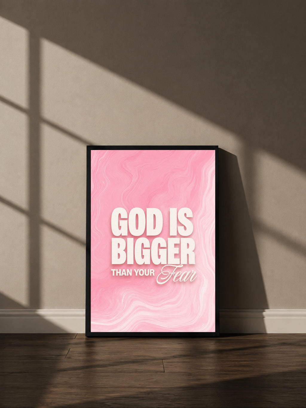 Wandbild - God Quote Typografie Wall Art Inspirational Statement Coquette Frauen Aesthetic Girly Motivationsbilder Wanddekoration __etsy:8108794226