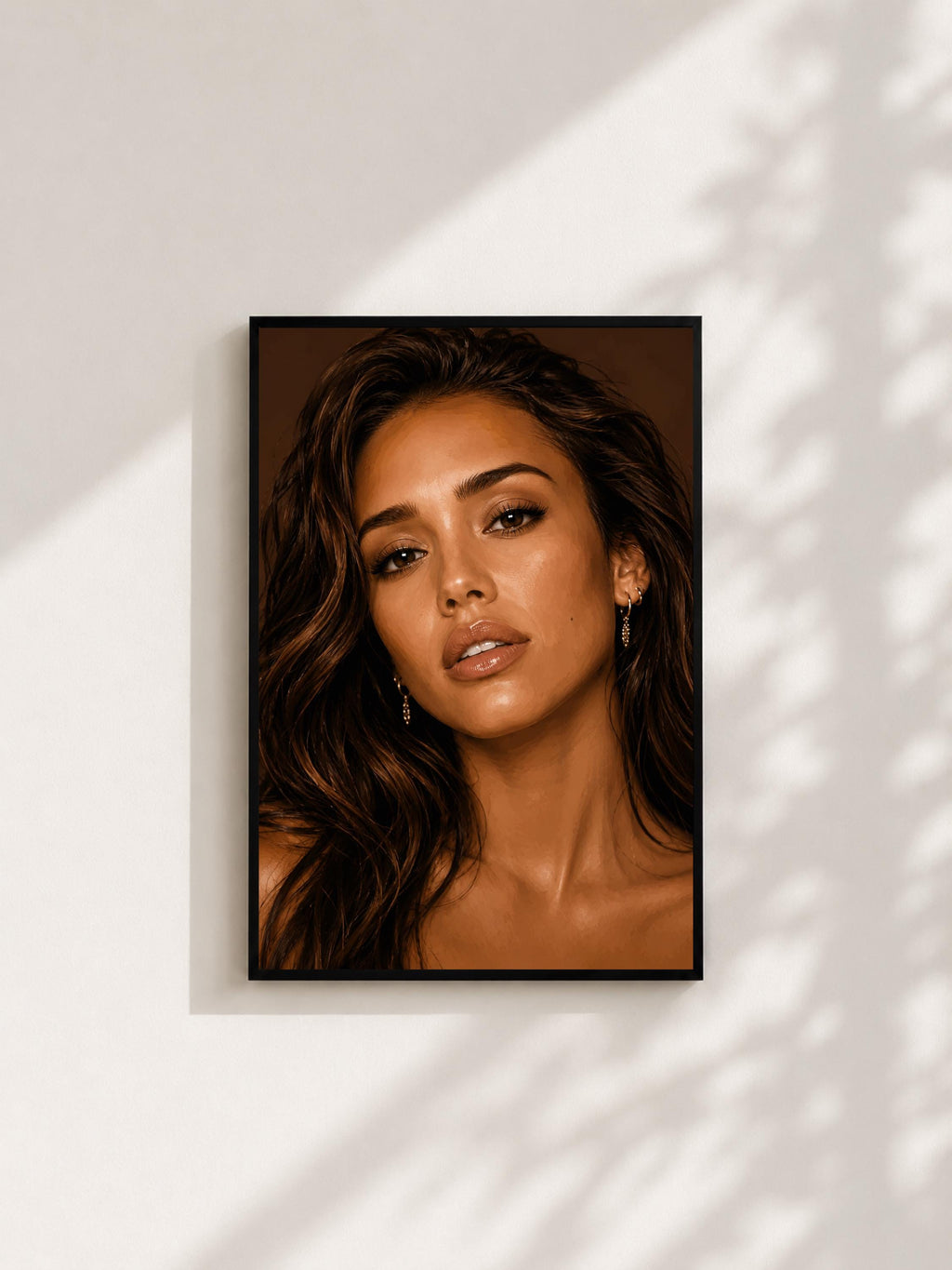Wandbild - Jessica Alba Illustration Wall Art Poster Frauen Femme Weiblichkeit Wanddeko Kunst für Wohnzimmer Schlafzimmer Print Pop Art __etsy:8106577276