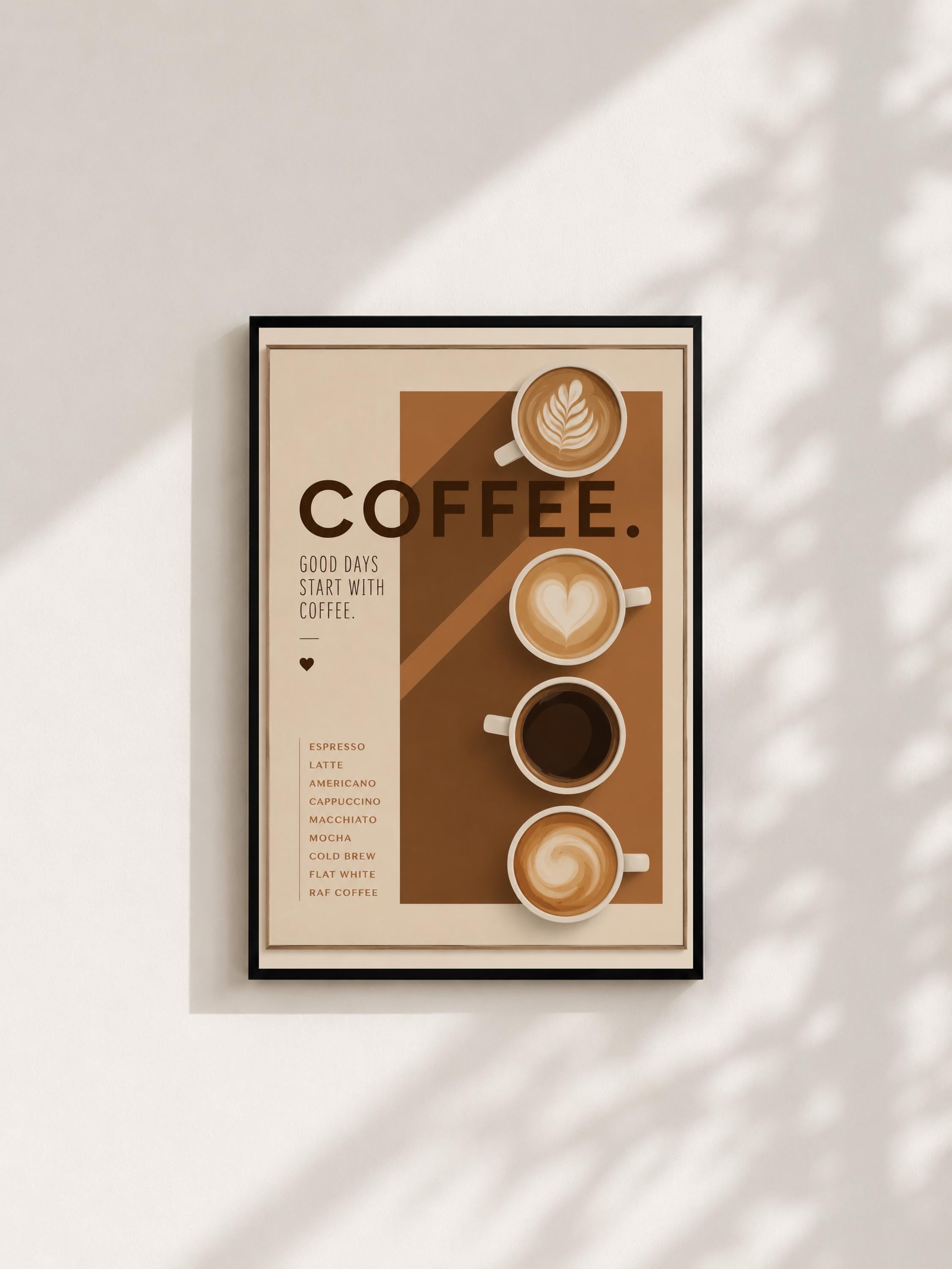 Wandbild - Kaffee Vintage Coffee Poster Wall Art Küche Kaffee Guide Print Minimalistisch Illustration Cafe Deko Wanddeko Urban Dekoration __etsy:8142651581