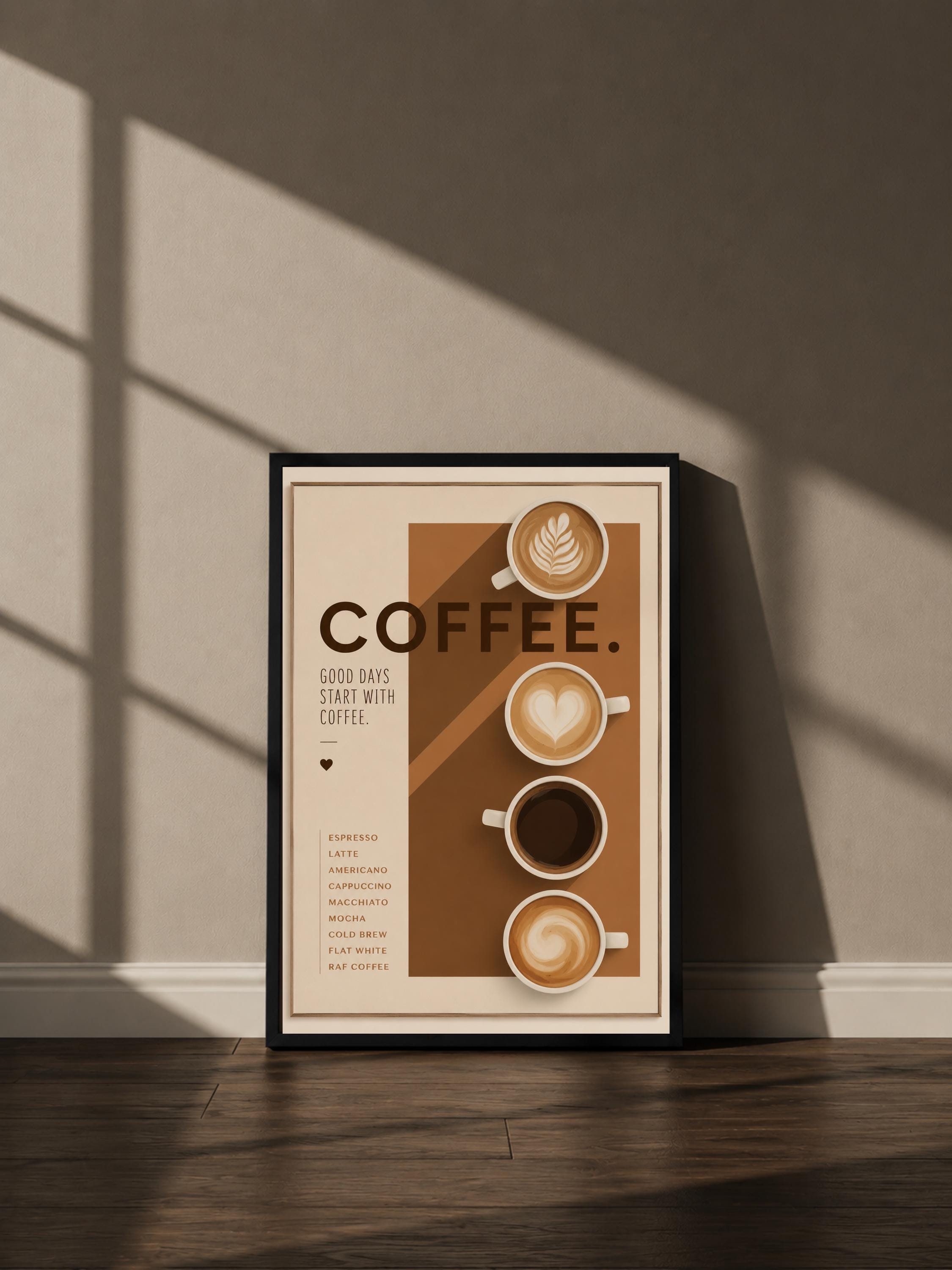 Wandbild - Kaffee Vintage Coffee Poster Wall Art Küche Kaffee Guide Print Minimalistisch Illustration Cafe Deko Wanddeko Urban Dekoration __etsy:8094745734
