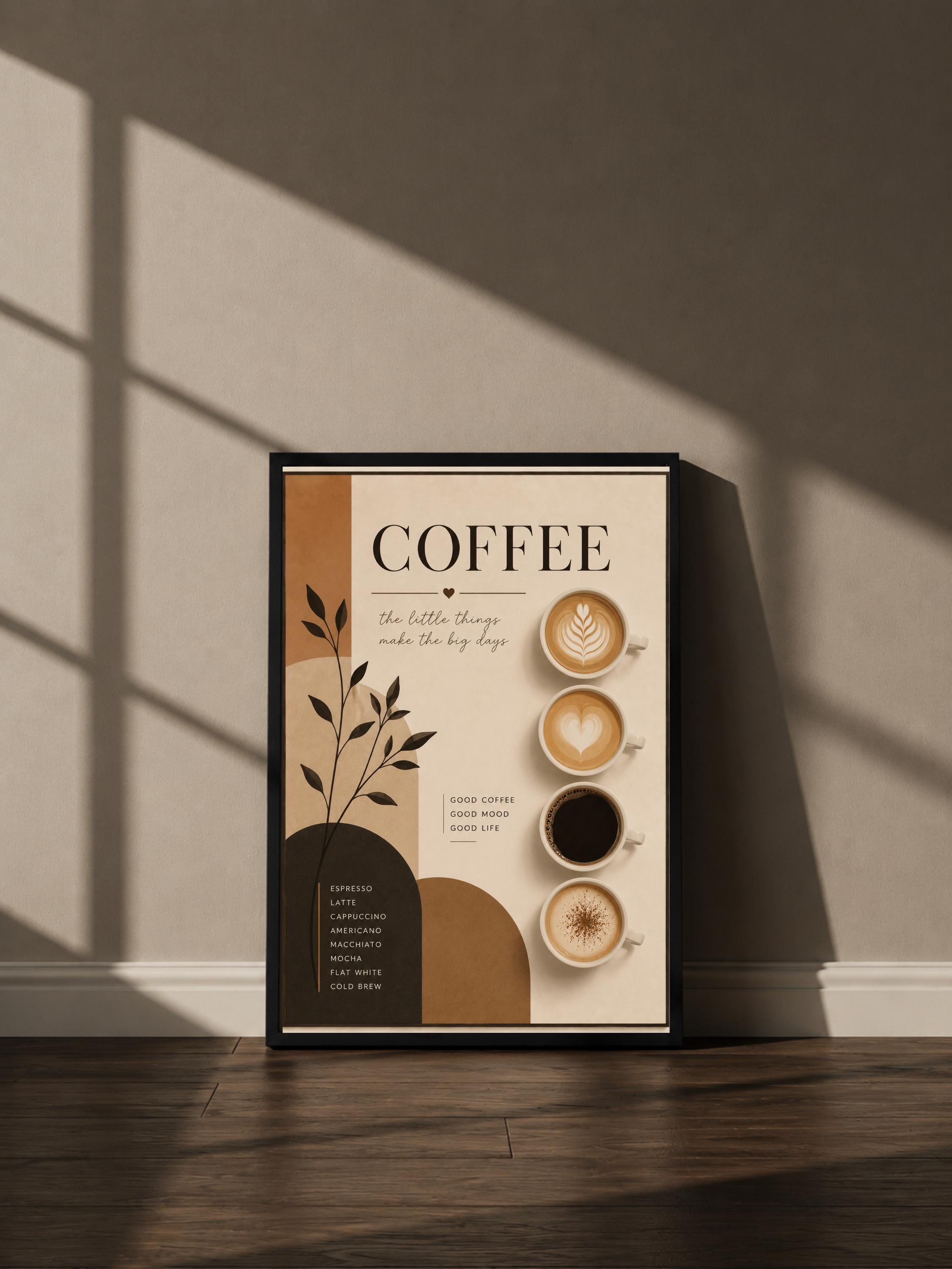 Wandbild - Kaffee Vintage Coffee Poster Wall Art Küche Kaffee Guide Print Minimalistisch Illustration Cafe Deko Wanddeko Urban Dekoration __etsy:8142654455