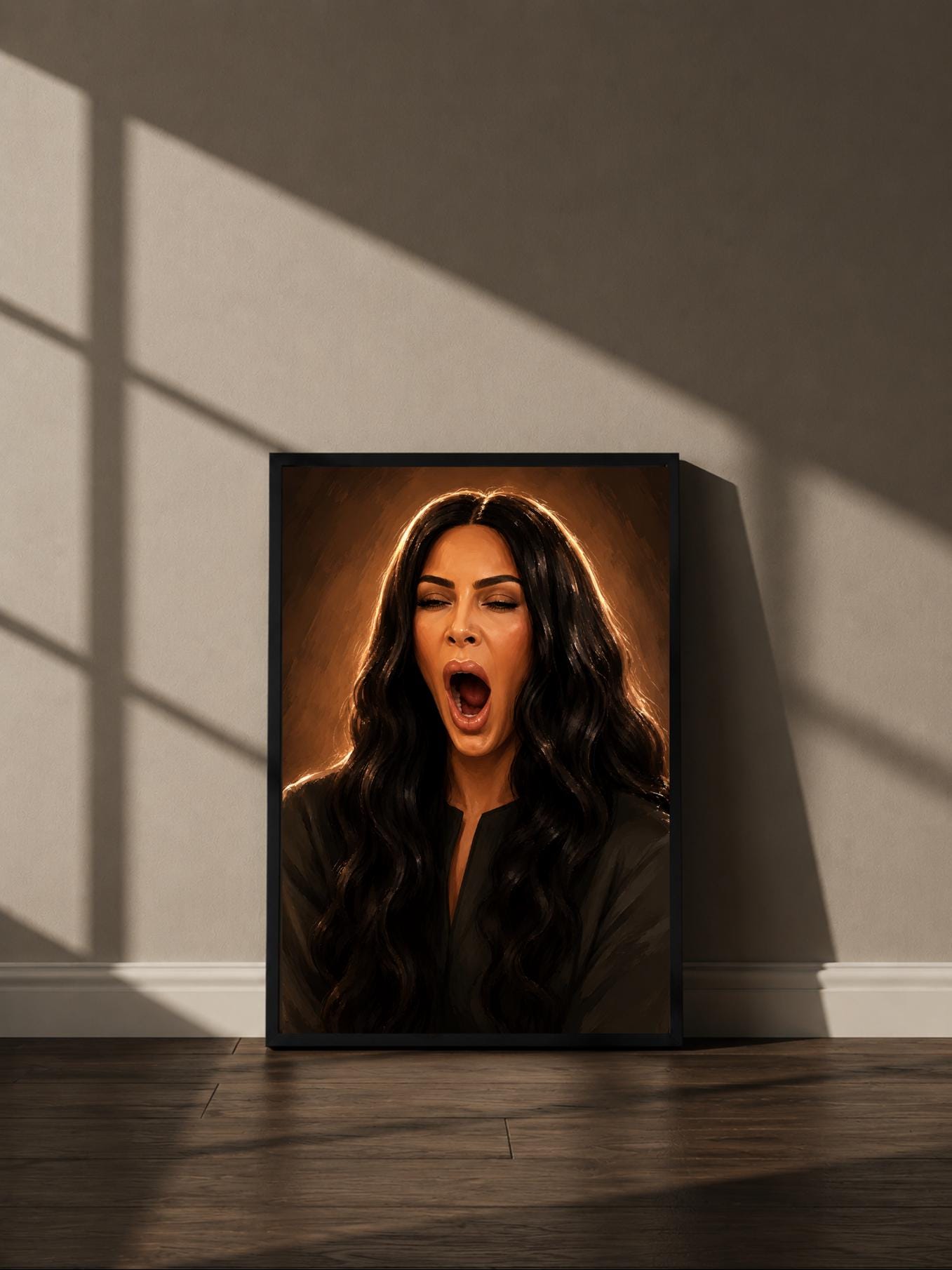 Wandbild - Kim Kardashian Illustration Wall Art Poster Frauen Femme Weiblichkeit Wanddeko Kunst für Wohnzimmer Schlafzimmer Print Pop Art __etsy:8112379622