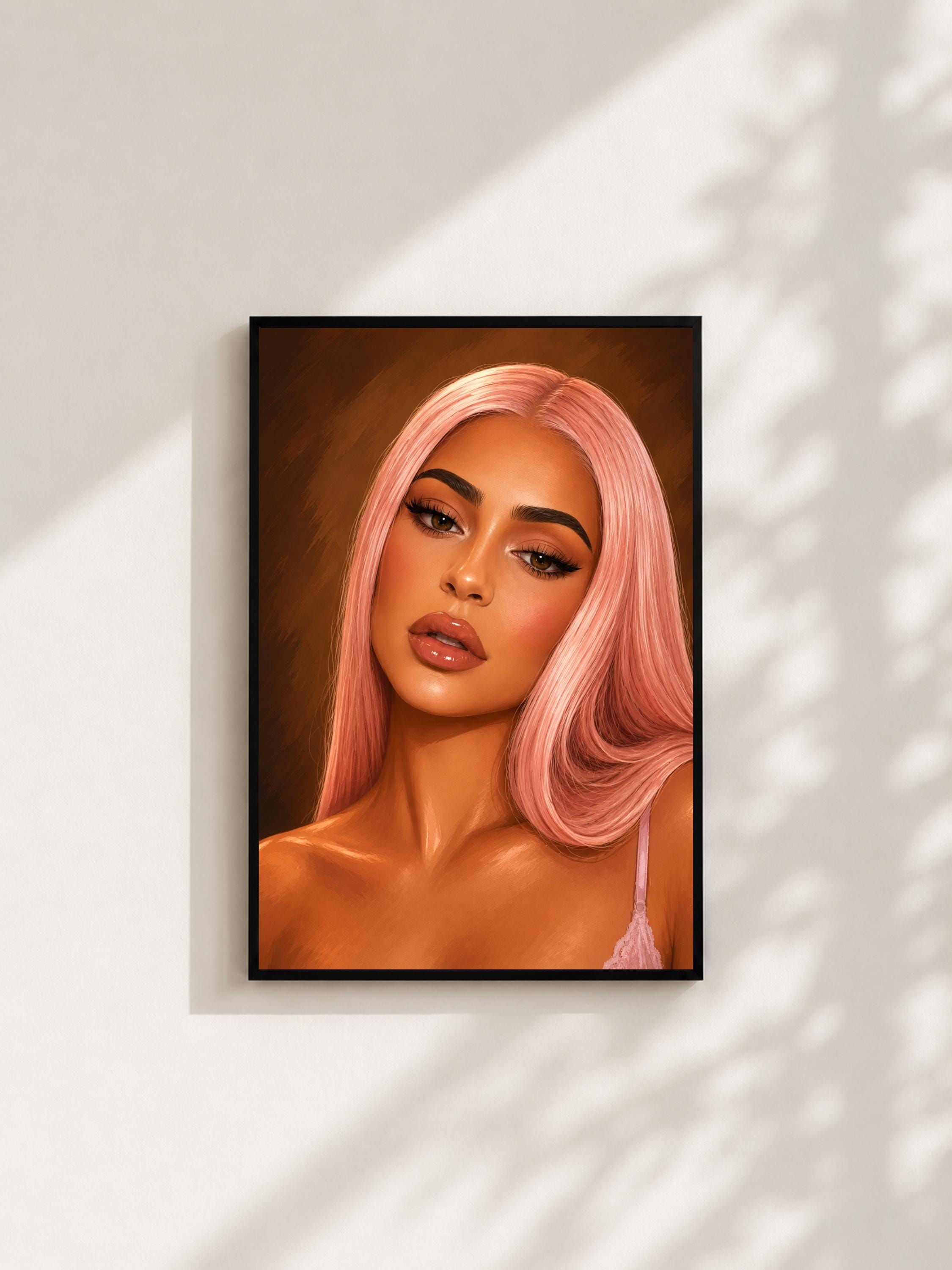 Wandbild - Kylie Jenner Illustration Wall Art Poster Frauen Femme Weiblichkeit Wanddeko Kunst für Wohnzimmer Schlafzimmer Print Pop Art __etsy:8109550762