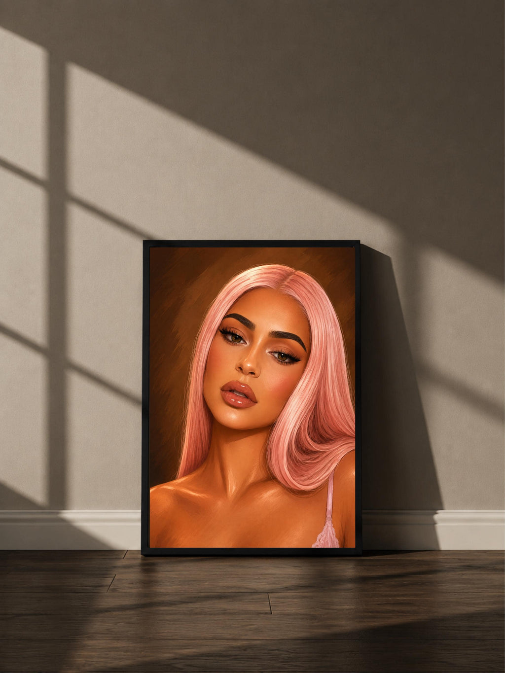 Wandbild - Kylie Jenner Illustration Wall Art Poster Frauen Femme Weiblichkeit Wanddeko Kunst für Wohnzimmer Schlafzimmer Print Pop Art __etsy:8157456943