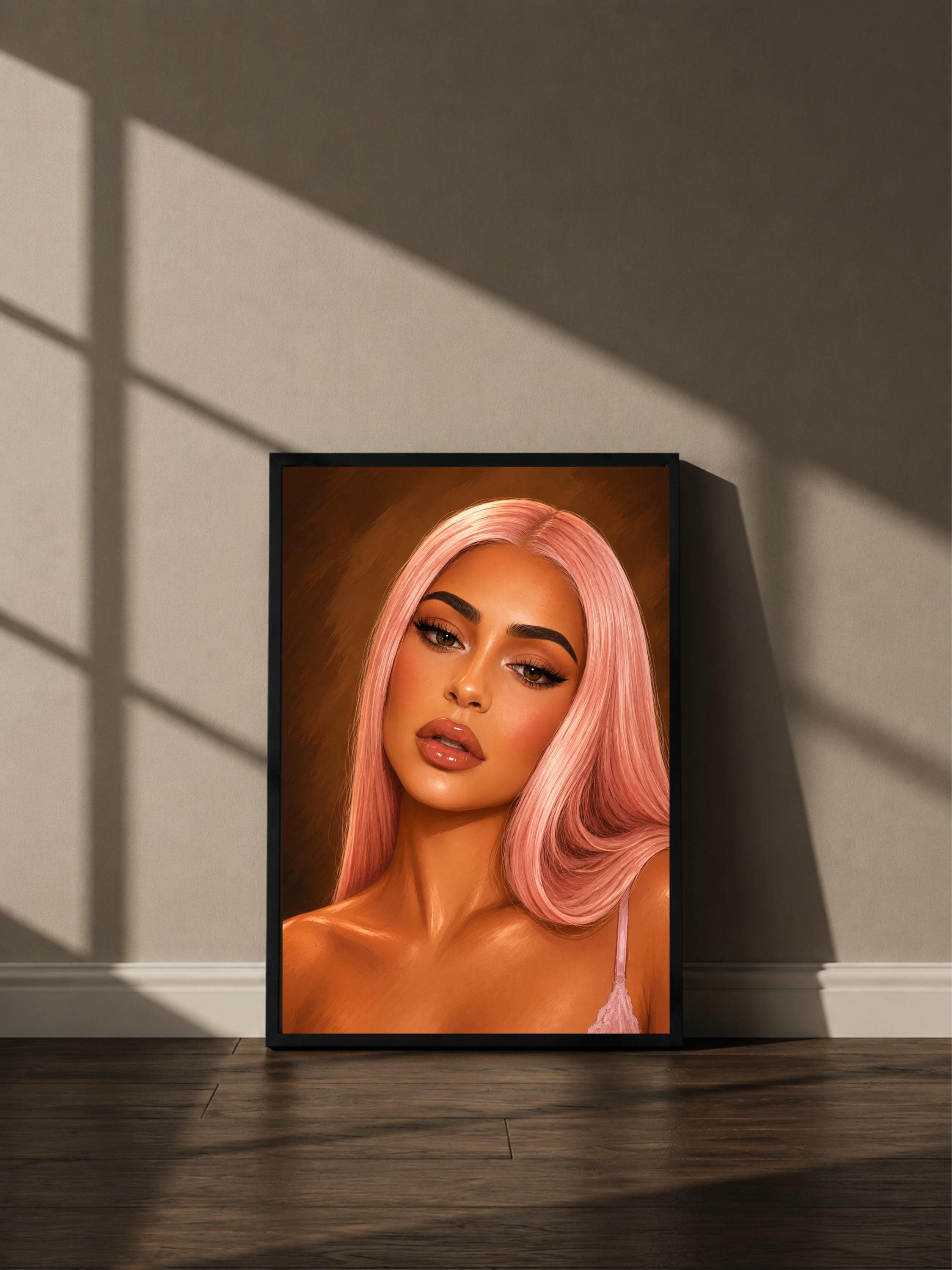 Wandbild - Kylie Jenner Illustration Wall Art Poster Frauen Femme Weiblichkeit Wanddeko Kunst für Wohnzimmer Schlafzimmer Print Pop Art __etsy:8157456943