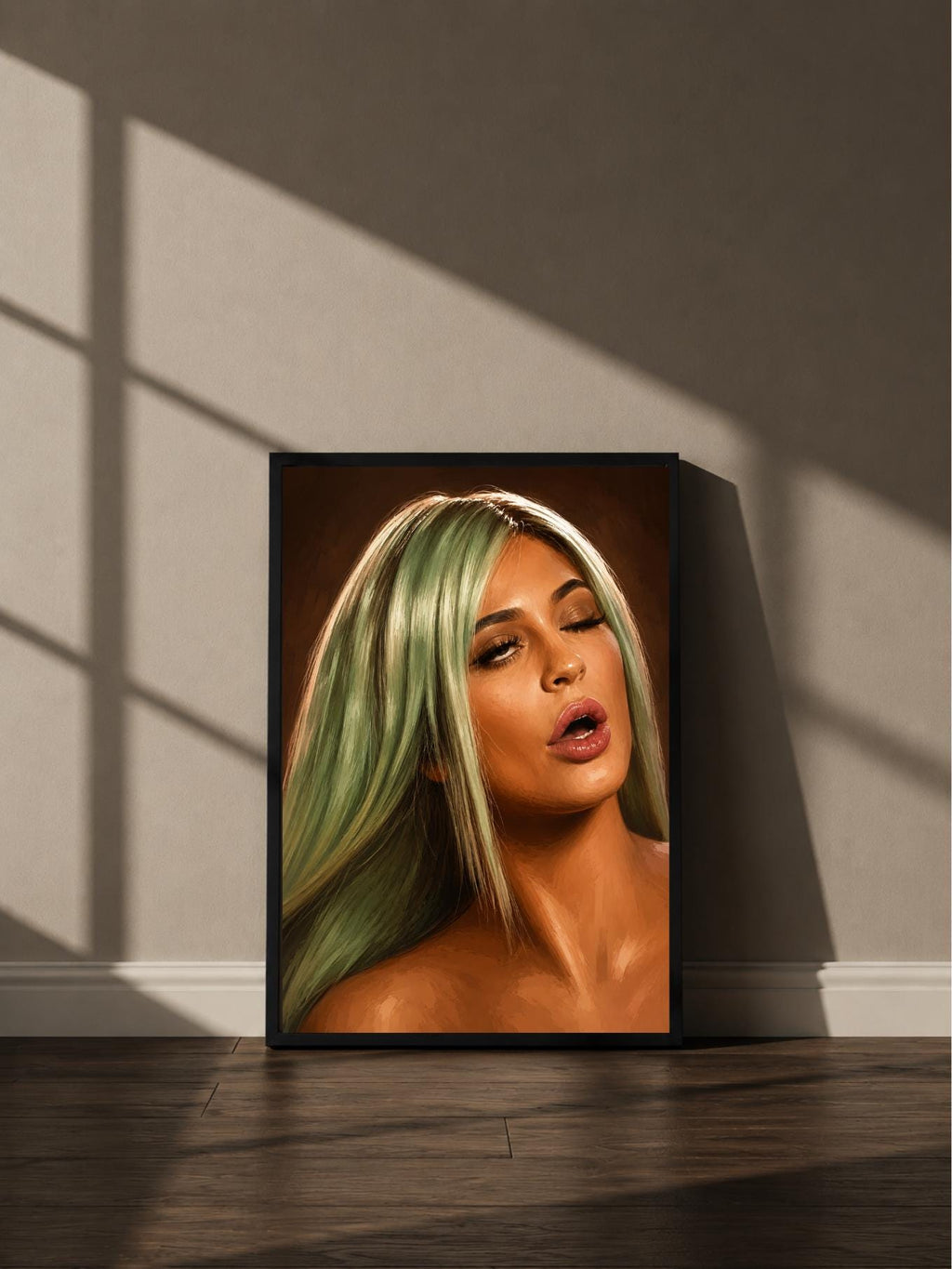 Wandbild - Kylie Jenner Illustration Wall Art Poster Frauen Femme Weiblichkeit Wanddeko Kunst für Wohnzimmer Schlafzimmer Print Pop Art __etsy:8160288625