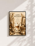Wandbild - Latte Macchiato Coffee Poster Wall Art Küche Kaffee Guide Print Minimalistisch Illustration Cafe Deko Wanddeko Urban Dekoration __etsy:8155970061