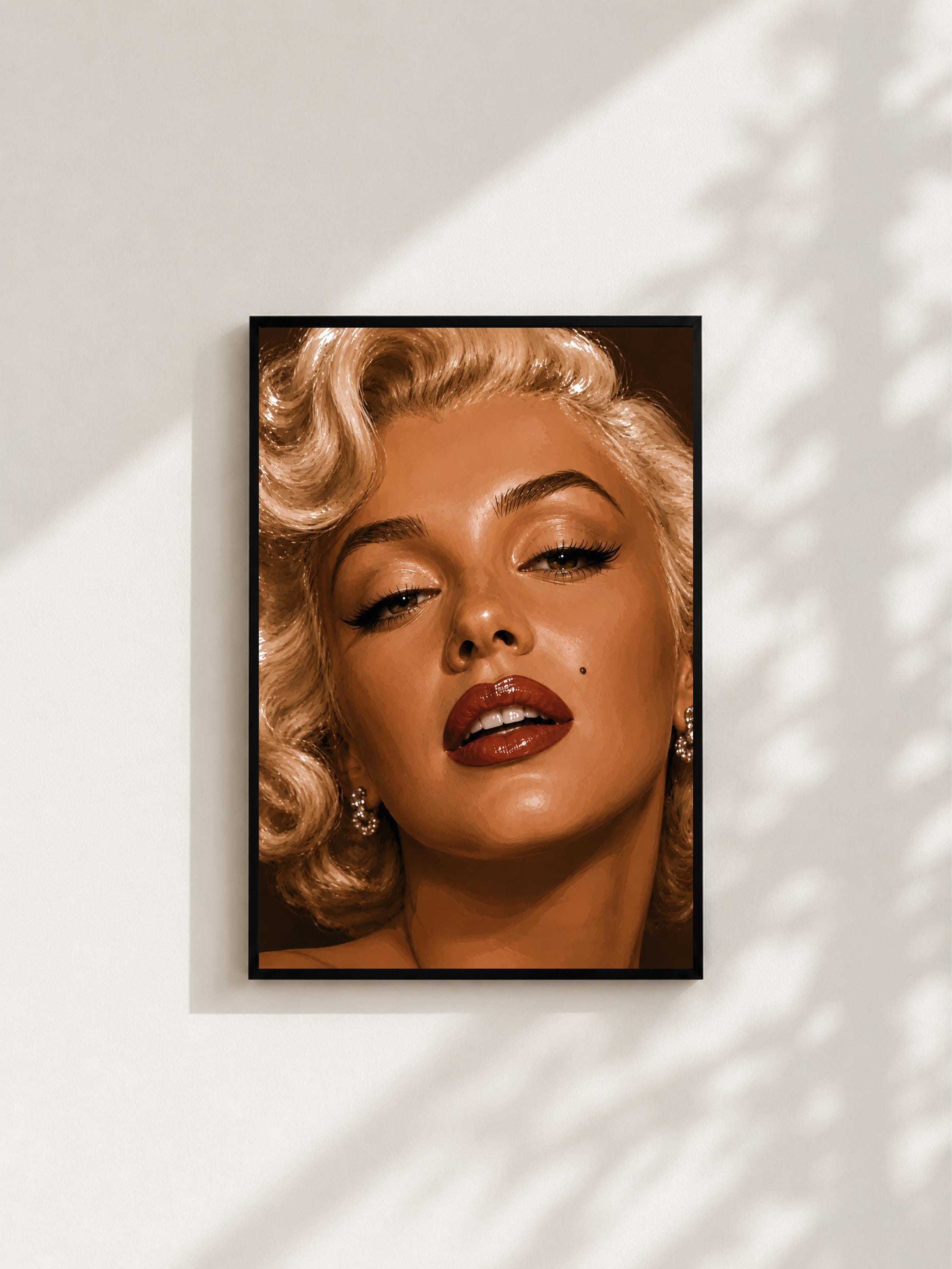 Wandbild - Marilyn Monroe Illustration Wall Art Poster Frauen Femme Weiblichkeit Wanddeko Kunst für Wohnzimmer Schlafzimmer Print Pop Art __etsy:8124129785
