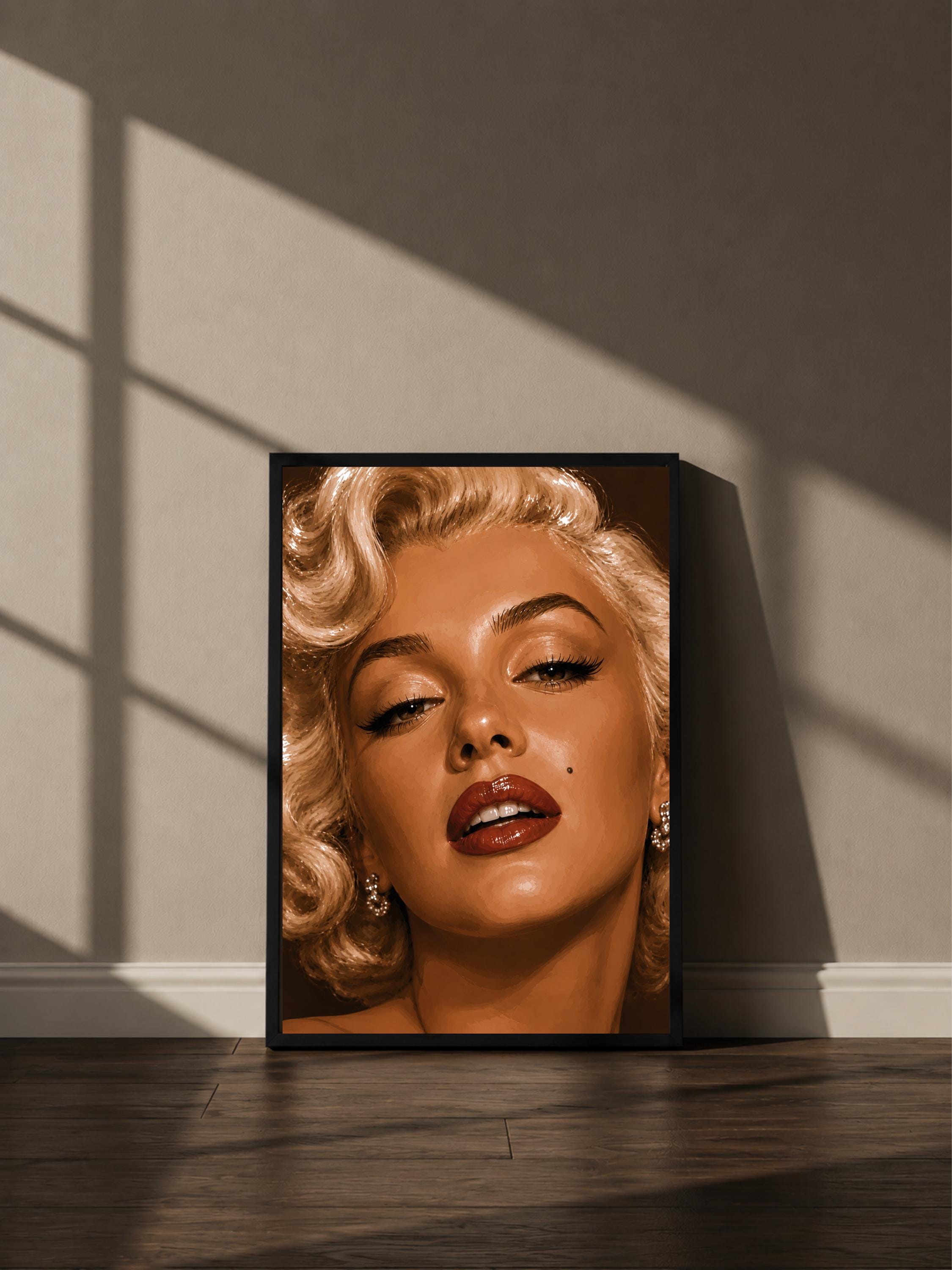 Wandbild - Marilyn Monroe Illustration Wall Art Poster Frauen Femme Weiblichkeit Wanddeko Kunst für Wohnzimmer Schlafzimmer Print Pop Art __etsy:8124132949
