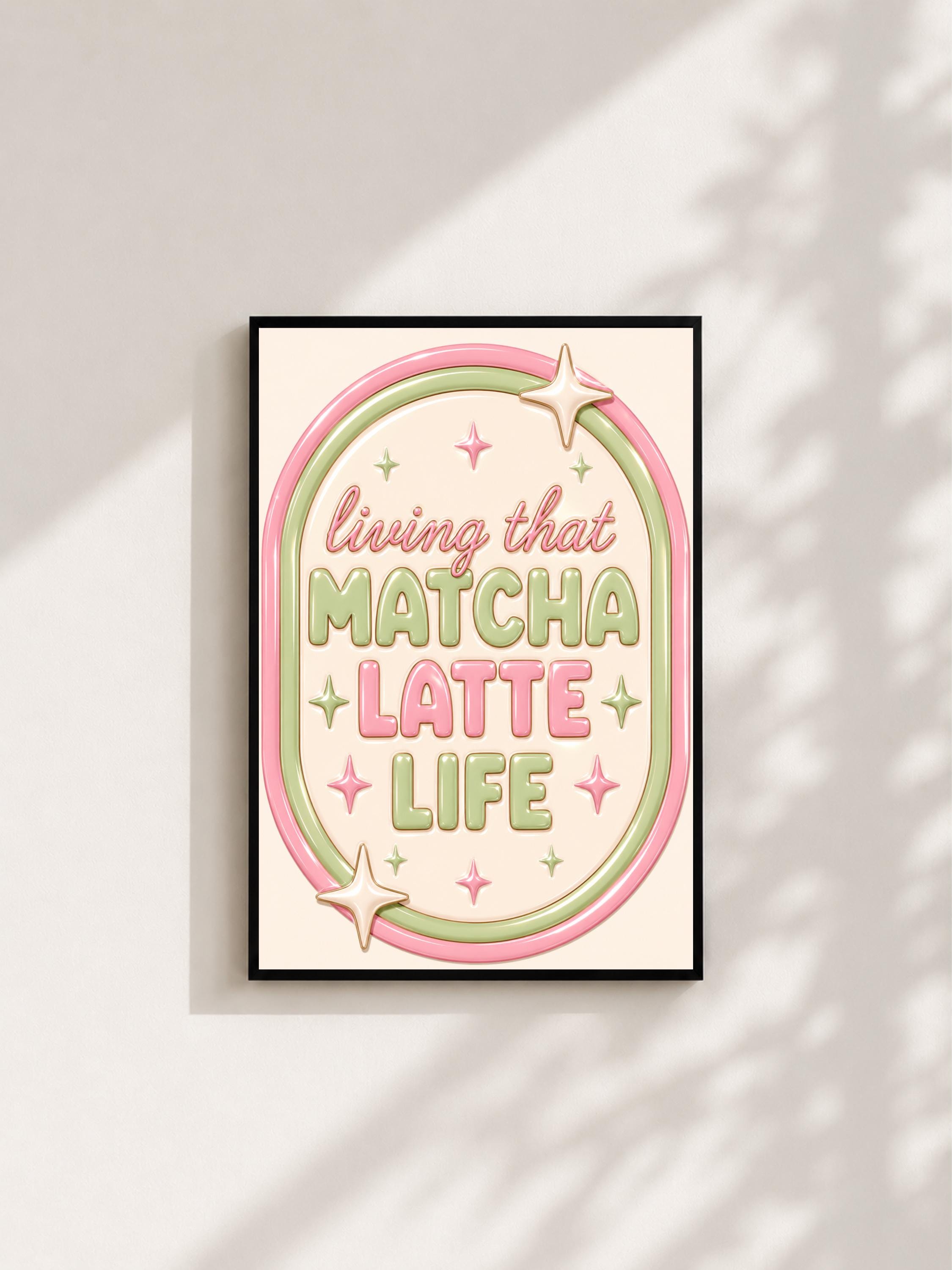 Wandbild - Matcha Life Vintage Coffee Poster Wall Art Küche Kaffee Guide Print Minimalistisch Illustration Cafe Wanddeko Urban Dekoration __etsy:8098511446