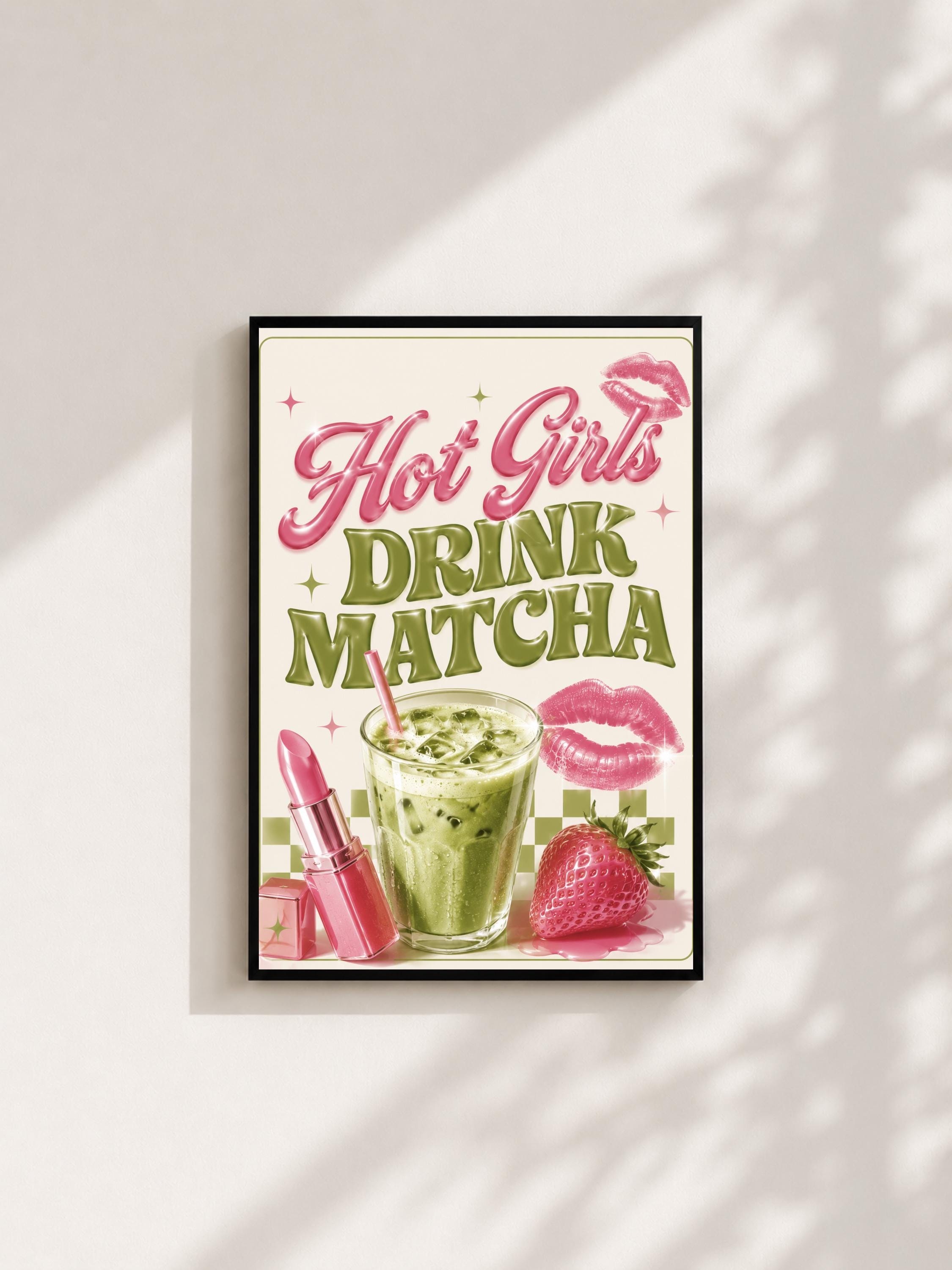 Wandbild - Matcha Vintage Coffee Poster Wall Art Küche Kaffee Guide Print Minimalistisch Illustration Cafe Deko Wanddeko Urban Dekoration __etsy:8146389379