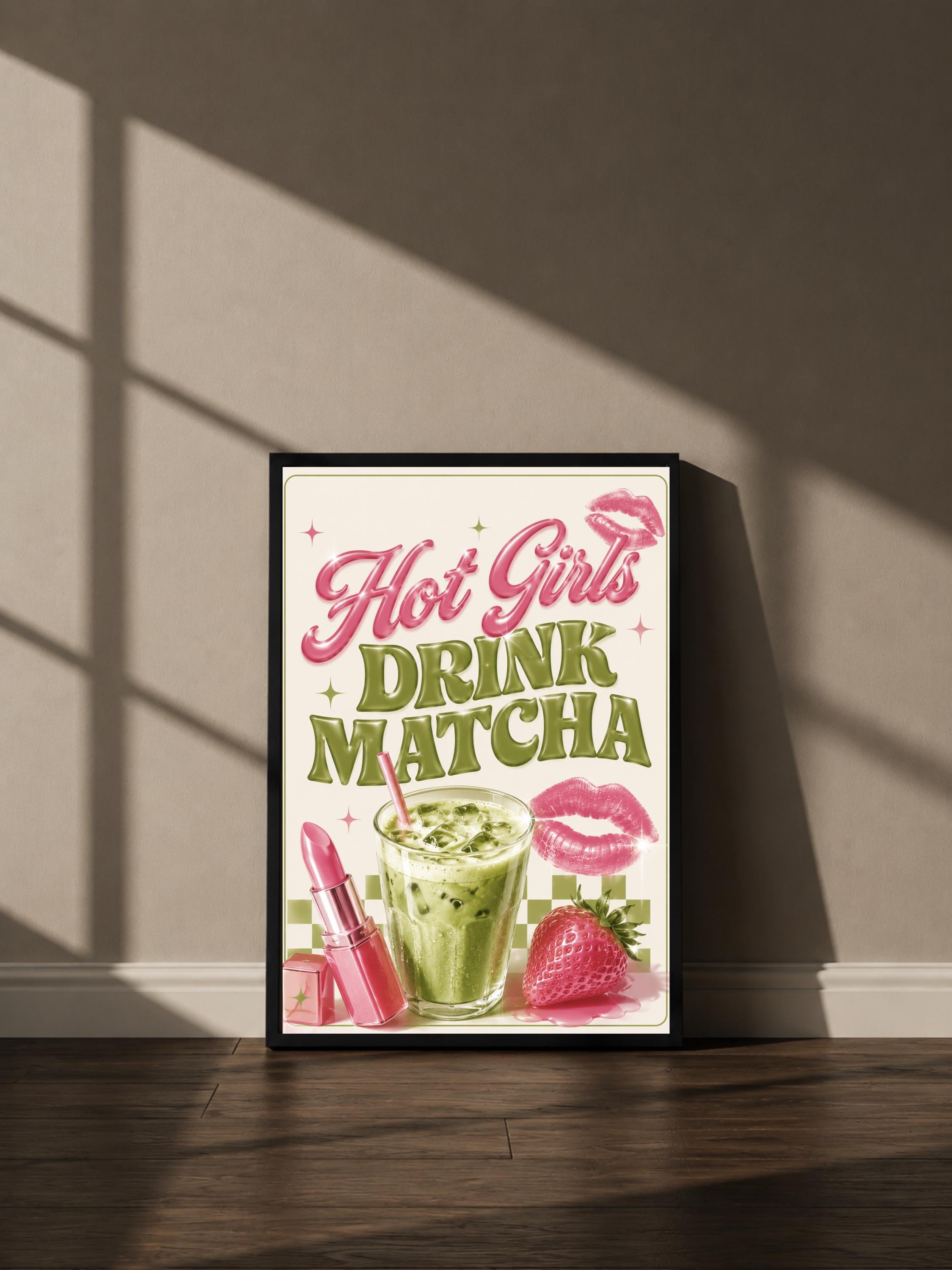 Wandbild - Matcha Vintage Coffee Poster Wall Art Küche Kaffee Guide Print Minimalistisch Illustration Cafe Deko Wanddeko Urban Dekoration __etsy:8098485424