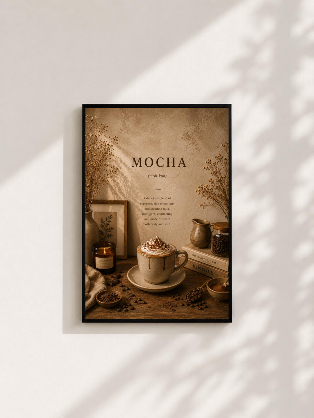 Wandbild - Mocha Coffee Poster Wall Art Küche Kaffee Guide Print Minimalistisch Illustration Cafe Deko Wanddeko Urban Dekoration __etsy:8108049384