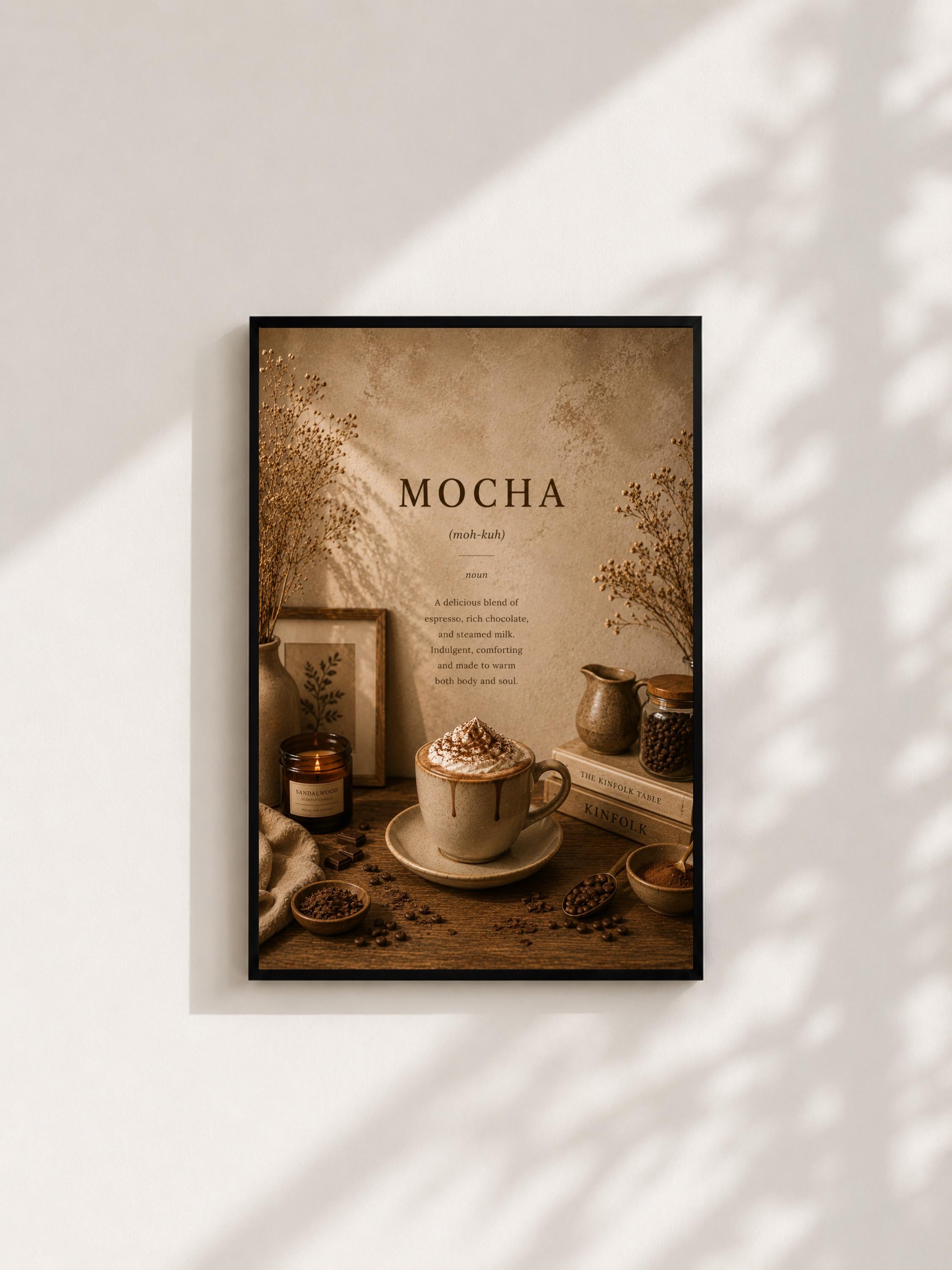 Wandbild - Mocha Coffee Poster Wall Art Küche Kaffee Guide Print Minimalistisch Illustration Cafe Deko Wanddeko Urban Dekoration __etsy:8108049384
