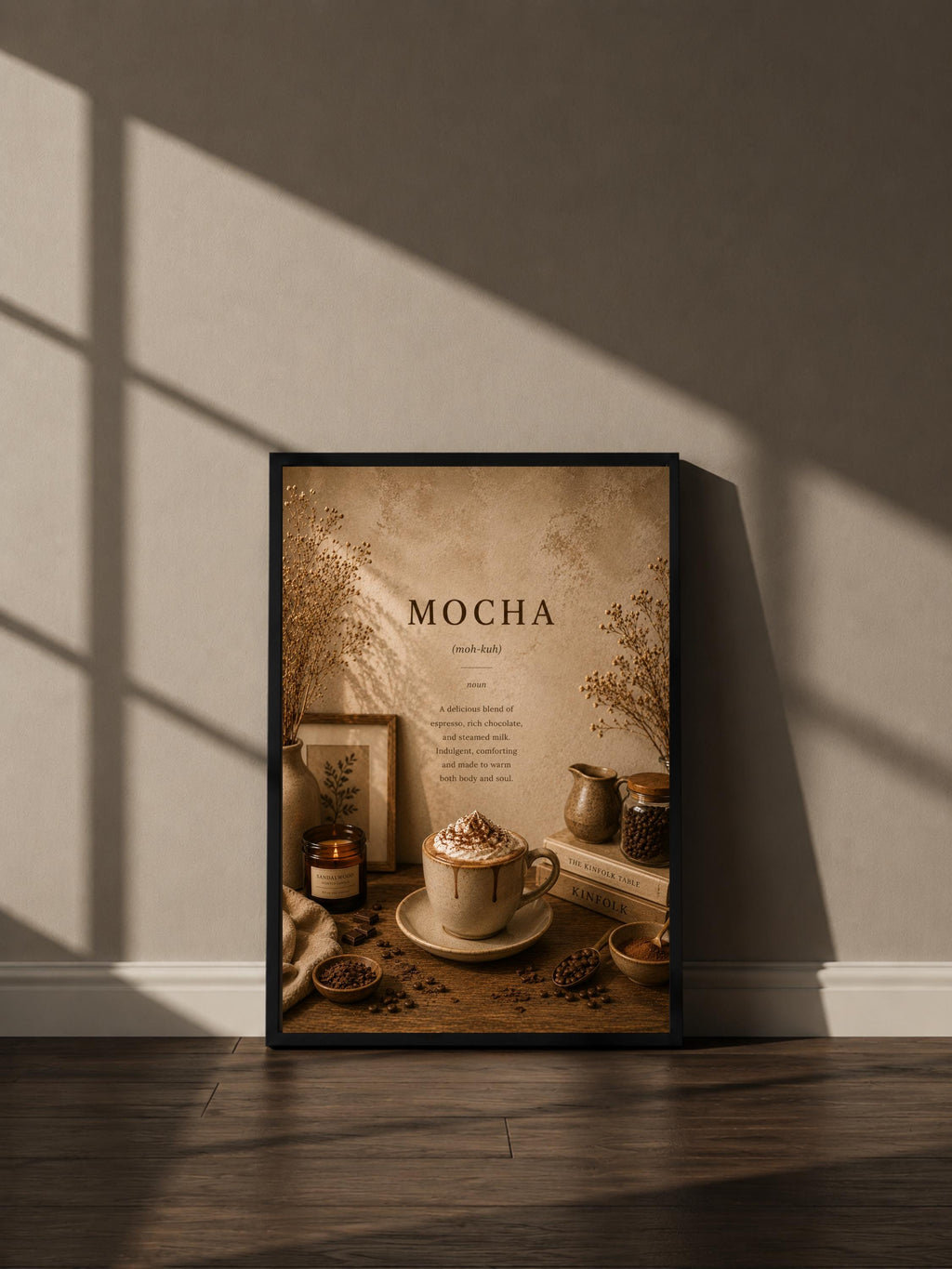 Wandbild - Mocha Coffee Poster Wall Art Küche Kaffee Guide Print Minimalistisch Illustration Cafe Deko Wanddeko Urban Dekoration __etsy:8155954393