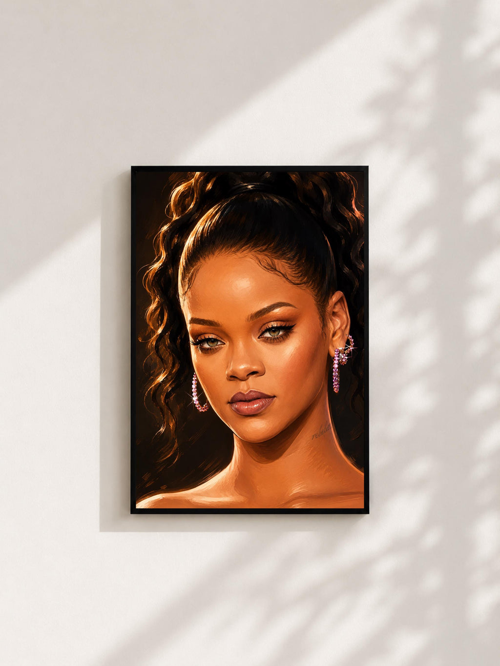 Wandbild - Rihanna Illustration Wall Art Poster Frauen Femme Weiblichkeit Wanddeko Kunst für Wohnzimmer Schlafzimmer Print Pop Art __etsy:8109529078