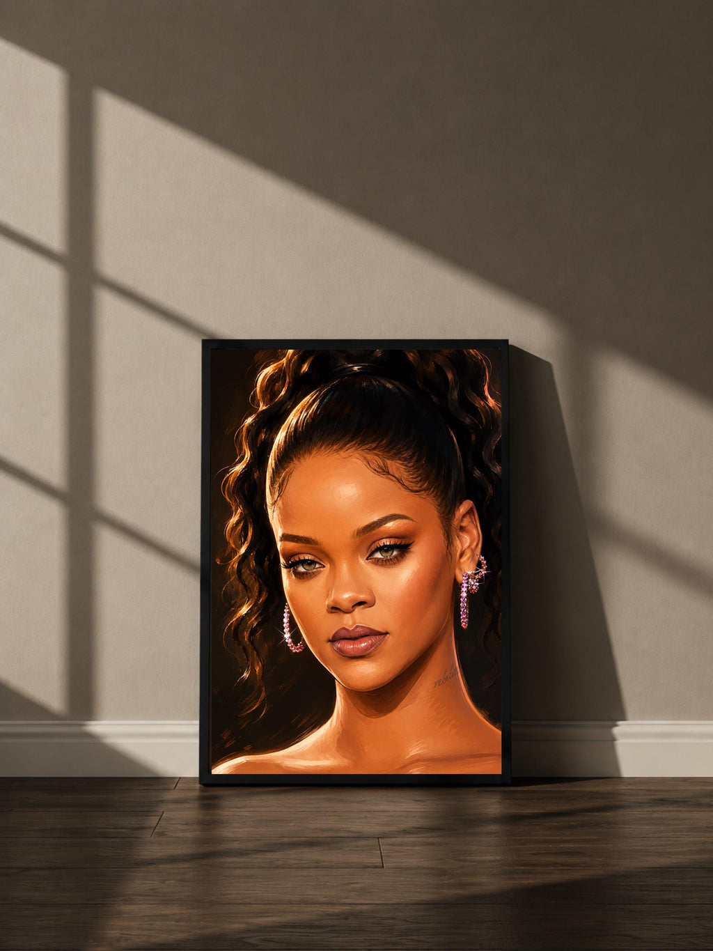 Wandbild - Rihanna Illustration Wall Art Poster Frauen Femme Weiblichkeit Wanddeko Kunst für Wohnzimmer Schlafzimmer Print Pop Art __etsy:8109529028