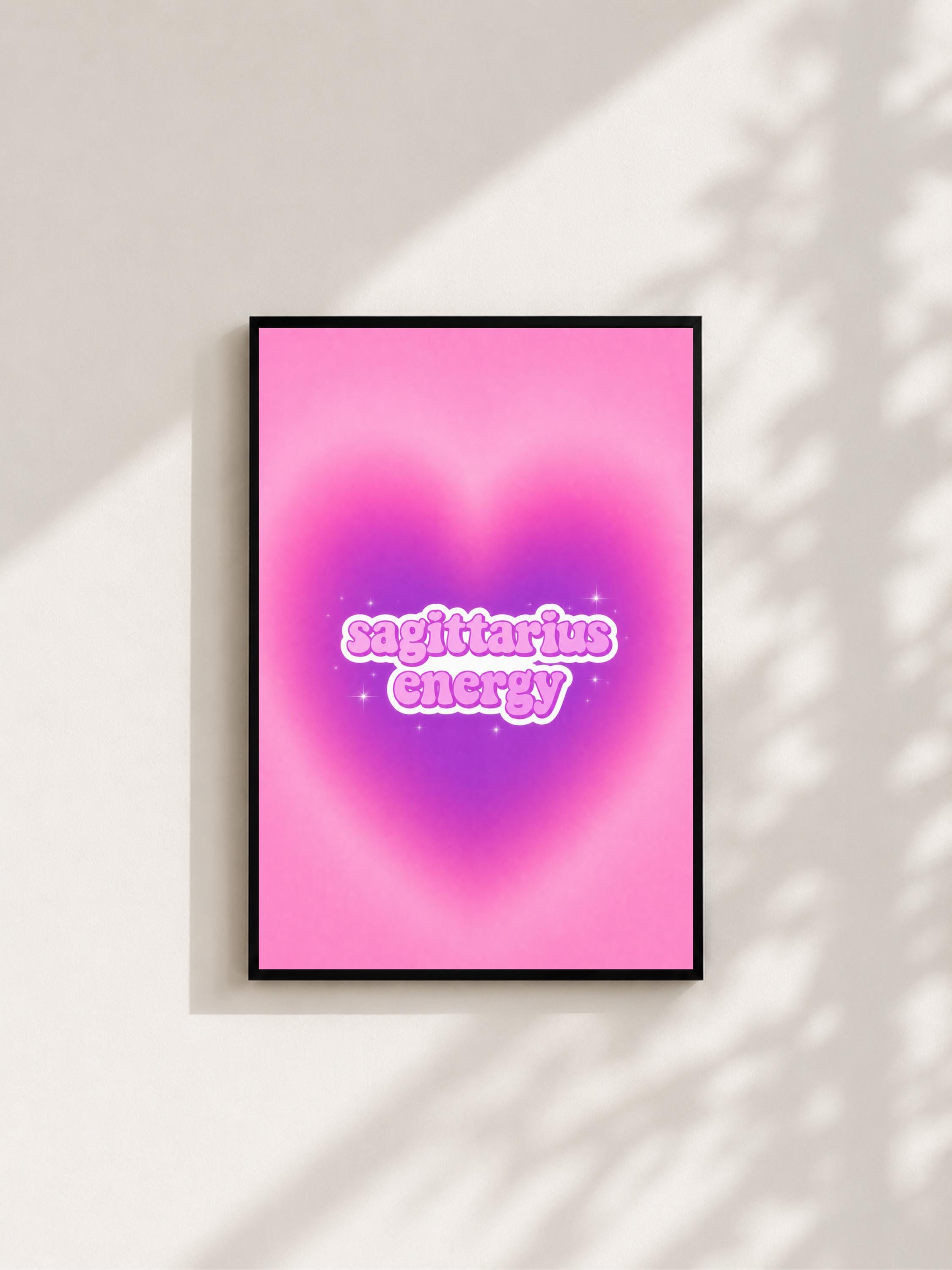 Wandbild - Sagittarius Energy Sternzeichen Poster Wall Art Zodiac astrology Girl Frauen Wanddekoration Horoskop mystical Decor Aesthetic __etsy:8146718423